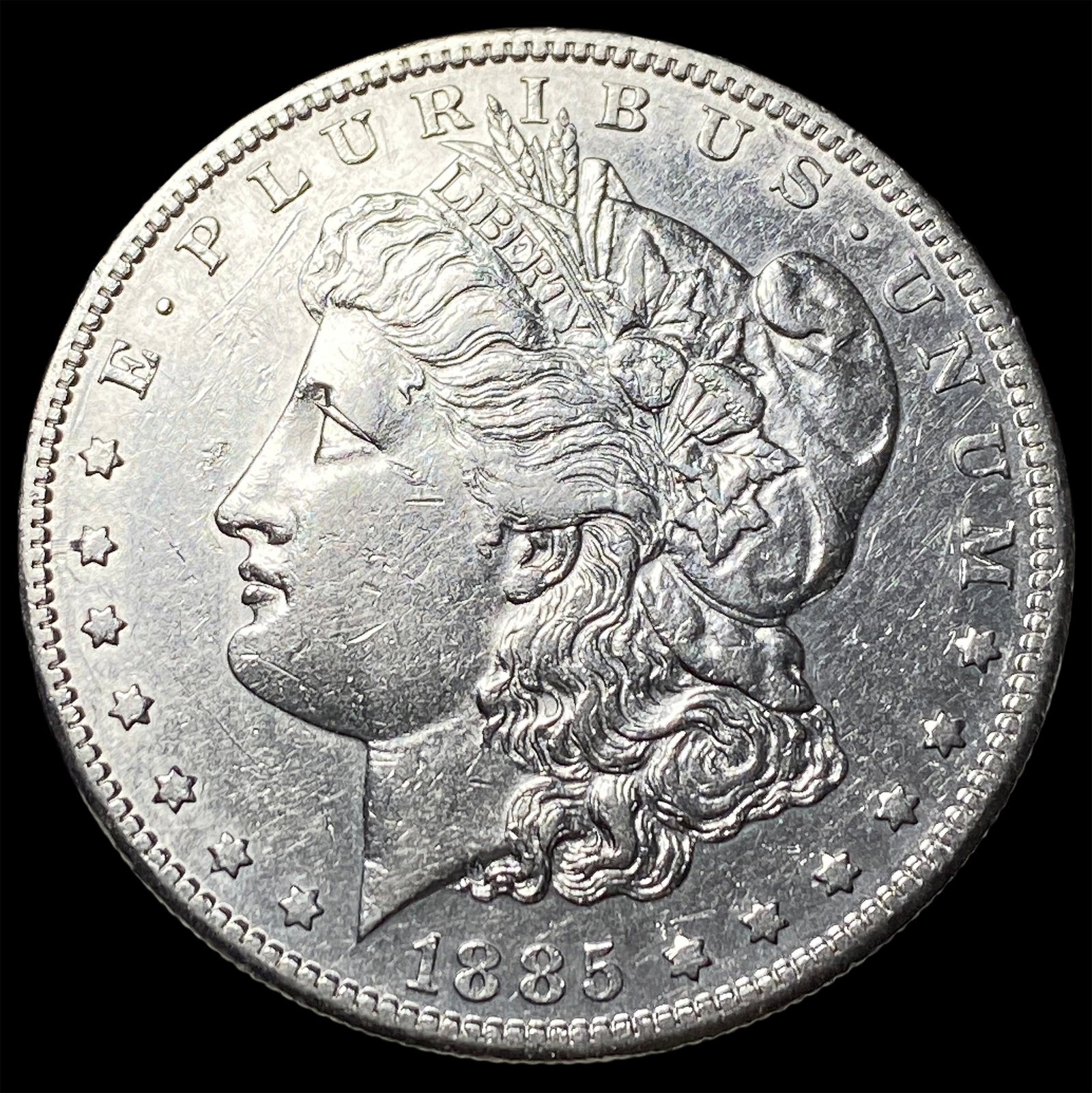 1885-S Silver Morgan Dollar CHOICE AU: 1885-S Silver Morgan Dollar CHOICE AU