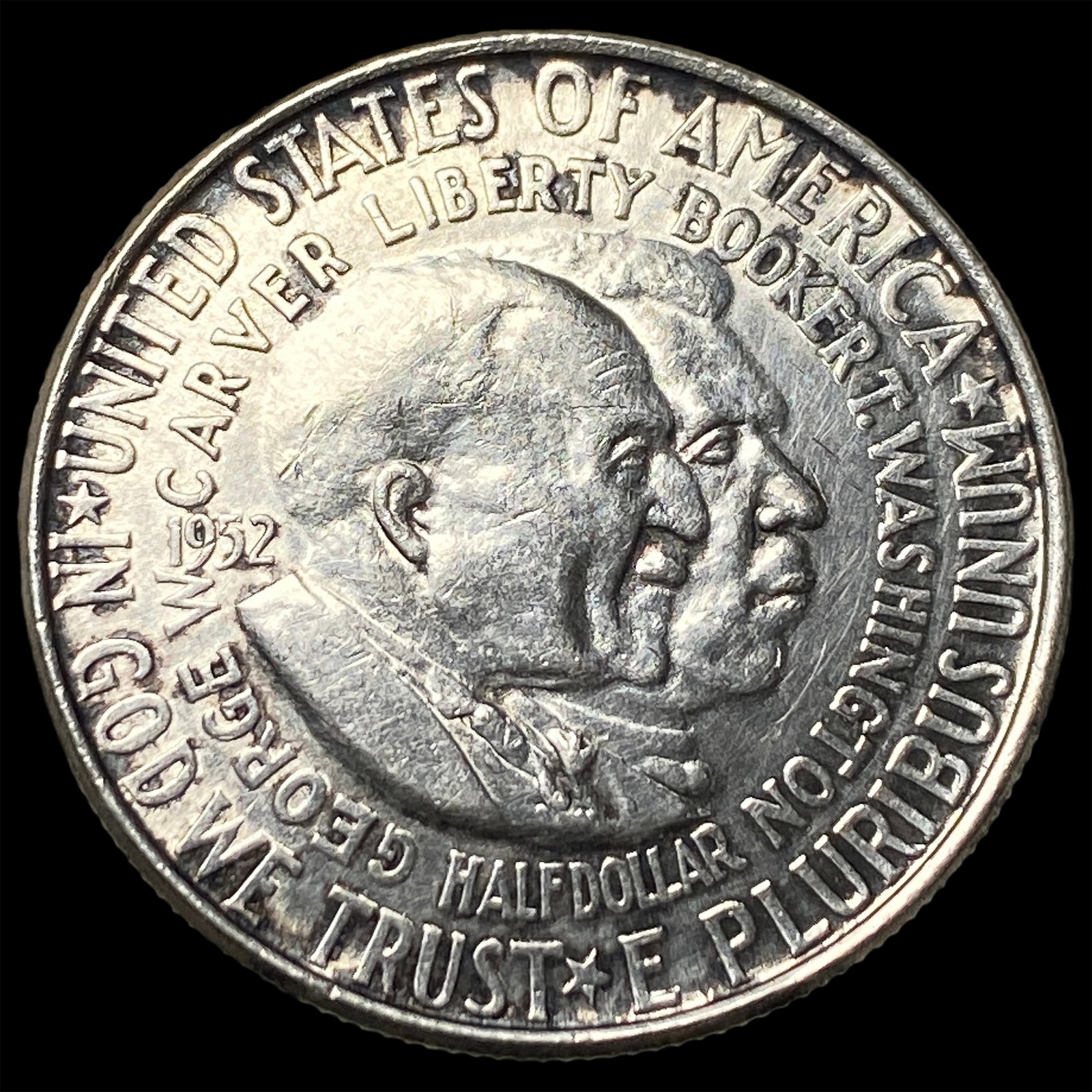 1952 Silver Half Dollar Booker T. Washington/Carver UNCIRCULATED: 1952 Silver Half Dollar Booker T. Washington/Carver UNCIRCULATED
