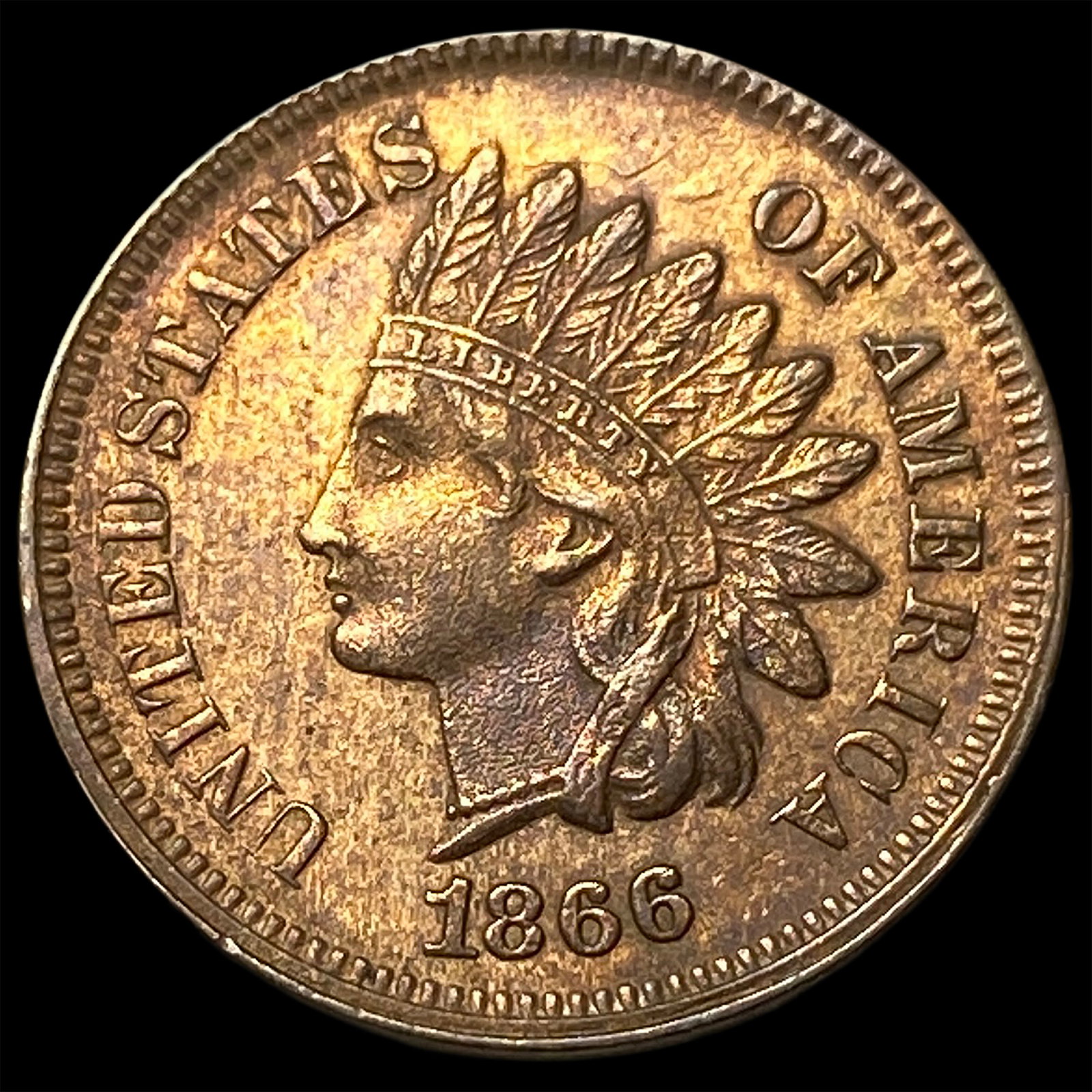 1866 RB Indian Head Cent UNCIRCULATED: 1866 RB Indian Head Cent UNCIRCULATED