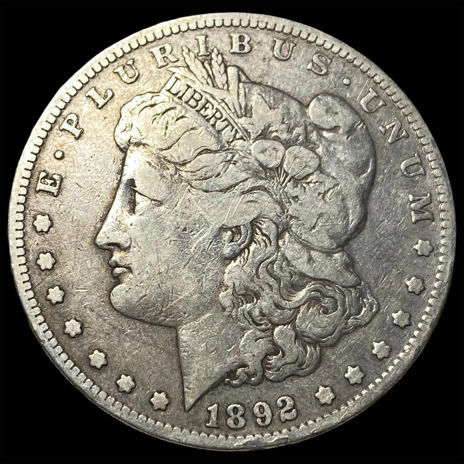 1892-S Silver Morgan Dollar CLOSELY UNCIRCULATED: 1892-S Silver Morgan Dollar CLOSELY UNCIRCULATED