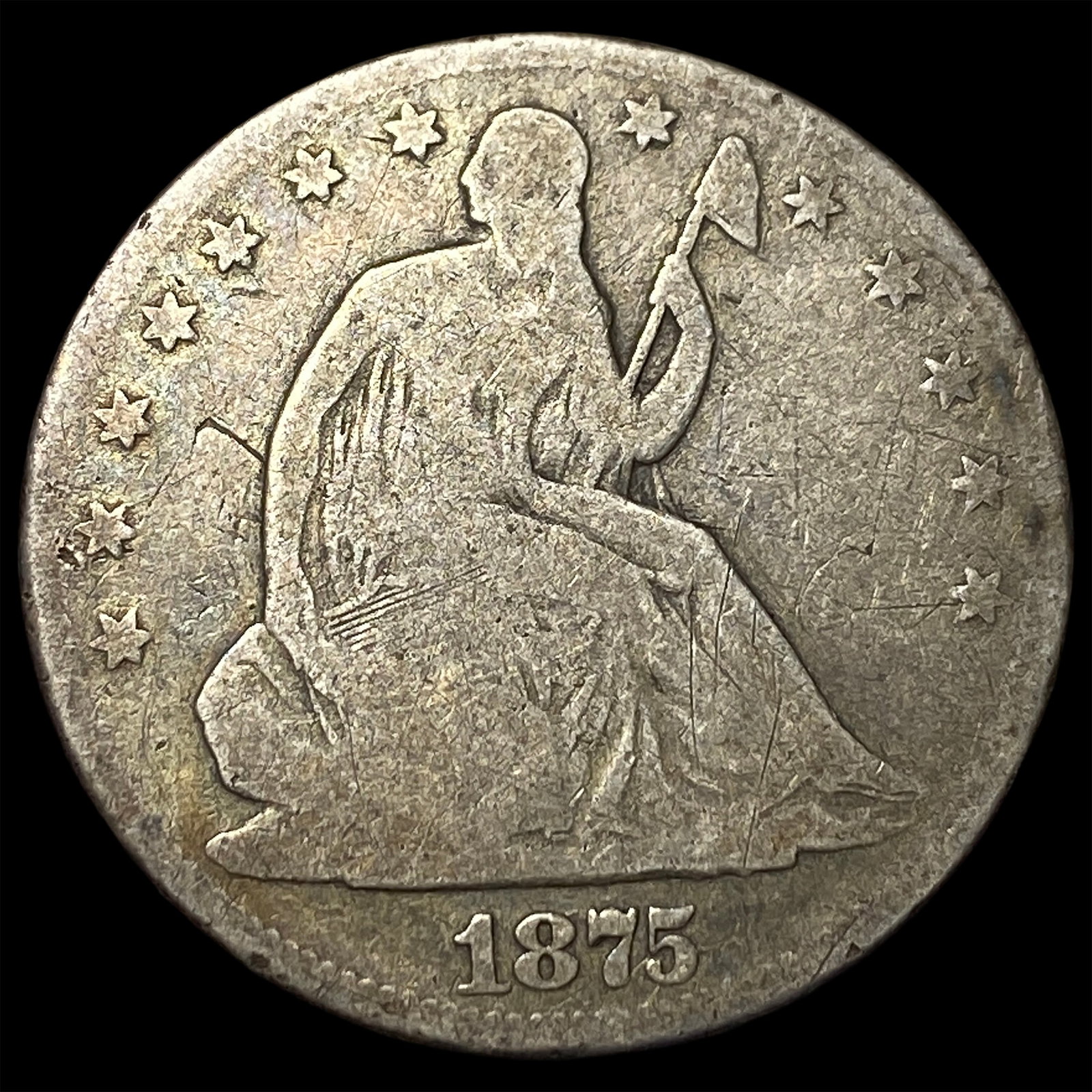 1875 Seated Liberty Half Dollar NICELY CIRCULATED: 1875 Seated Liberty Half Dollar NICELY CIRCULATED