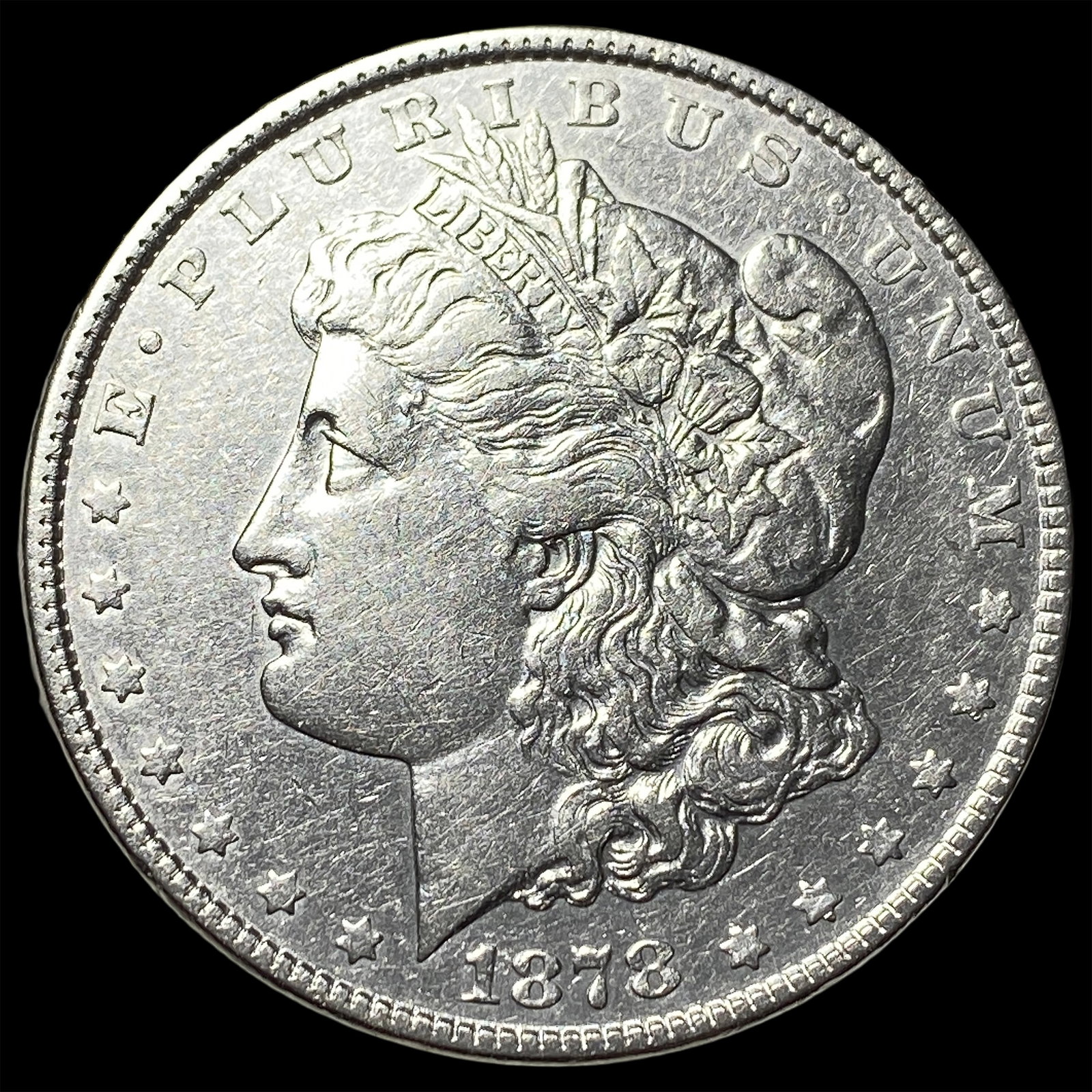 1878 Morgan Silver Dollar NEARLY UNCIRCULATED: 1878 Morgan Silver Dollar NEARLY UNCIRCULATED