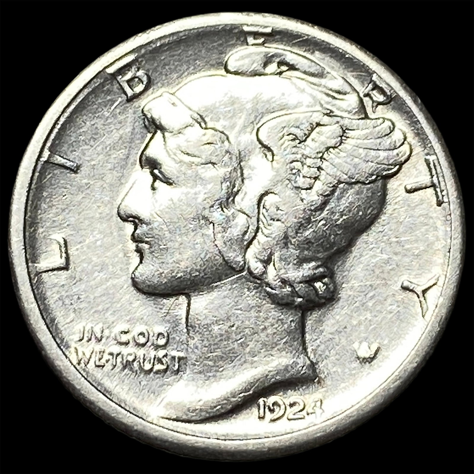 1924-S Silver Mercury Dime UNCIRCULATED: 1924-S Silver Mercury Dime UNCIRCULATED