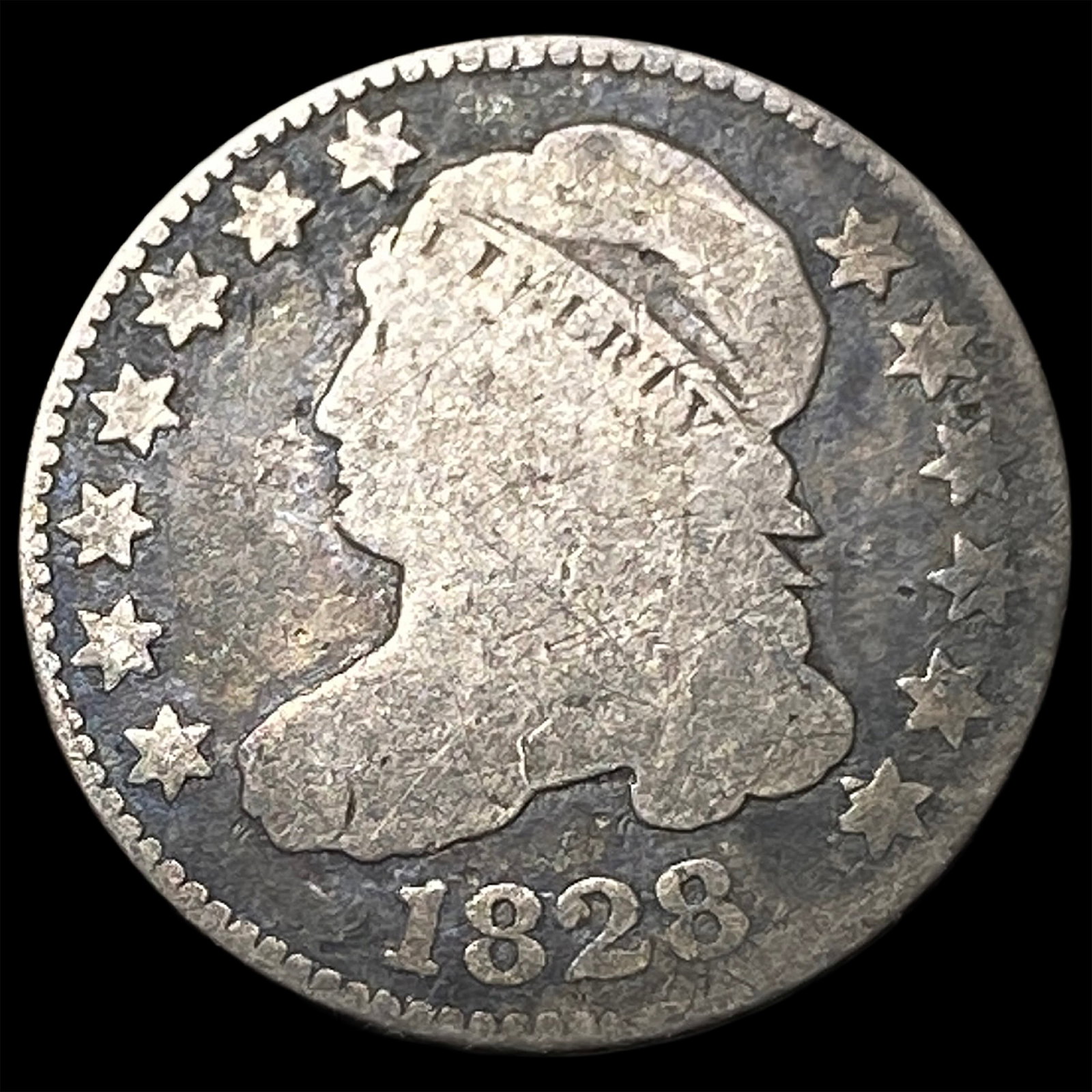 1828 Capped Bust Dime NICELY CIRCULATED (1 of 2)