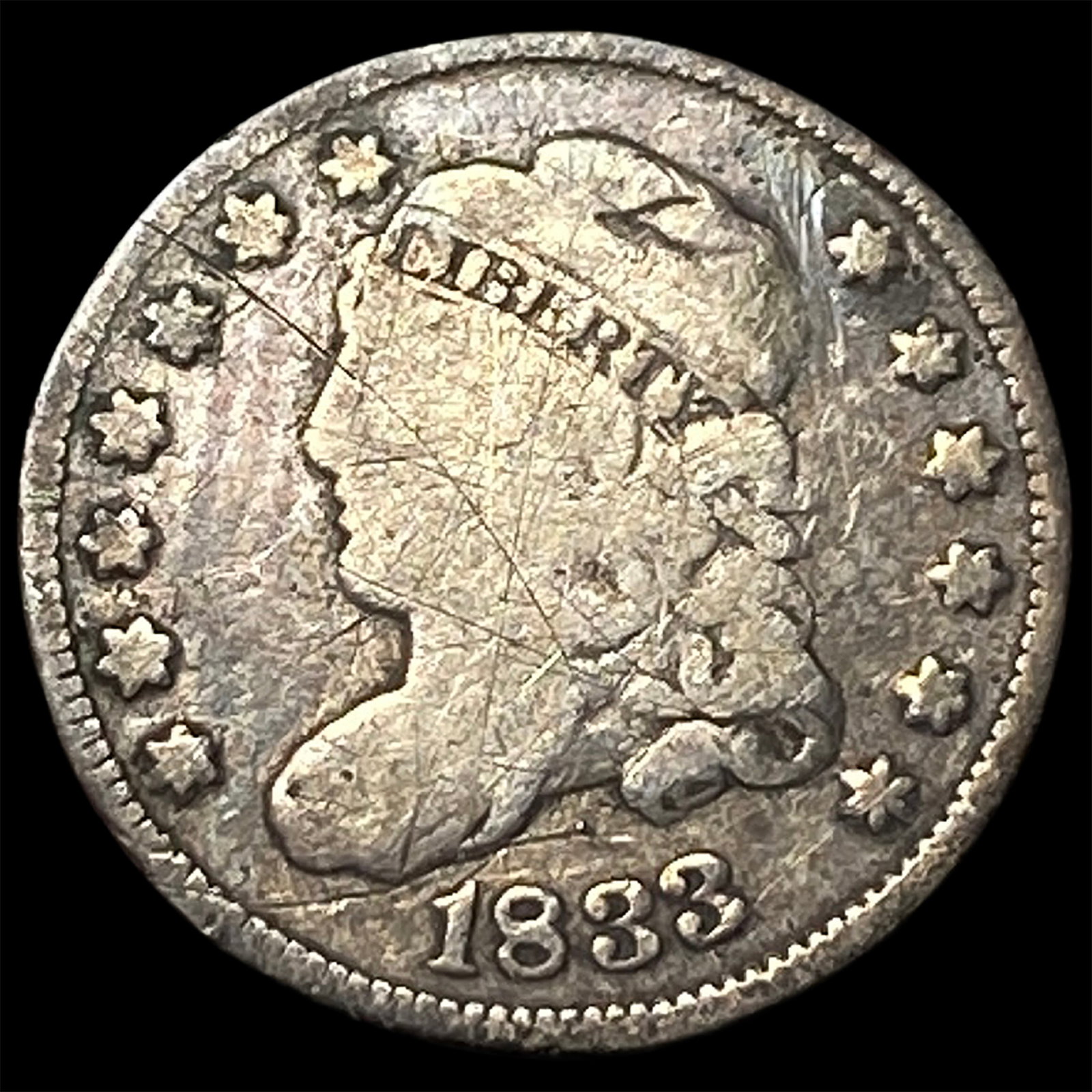 1833 Capped Bust Half Dime LIGHTLY CIRCULATED: 1833 Capped Bust Half Dime LIGHTLY CIRCULATED