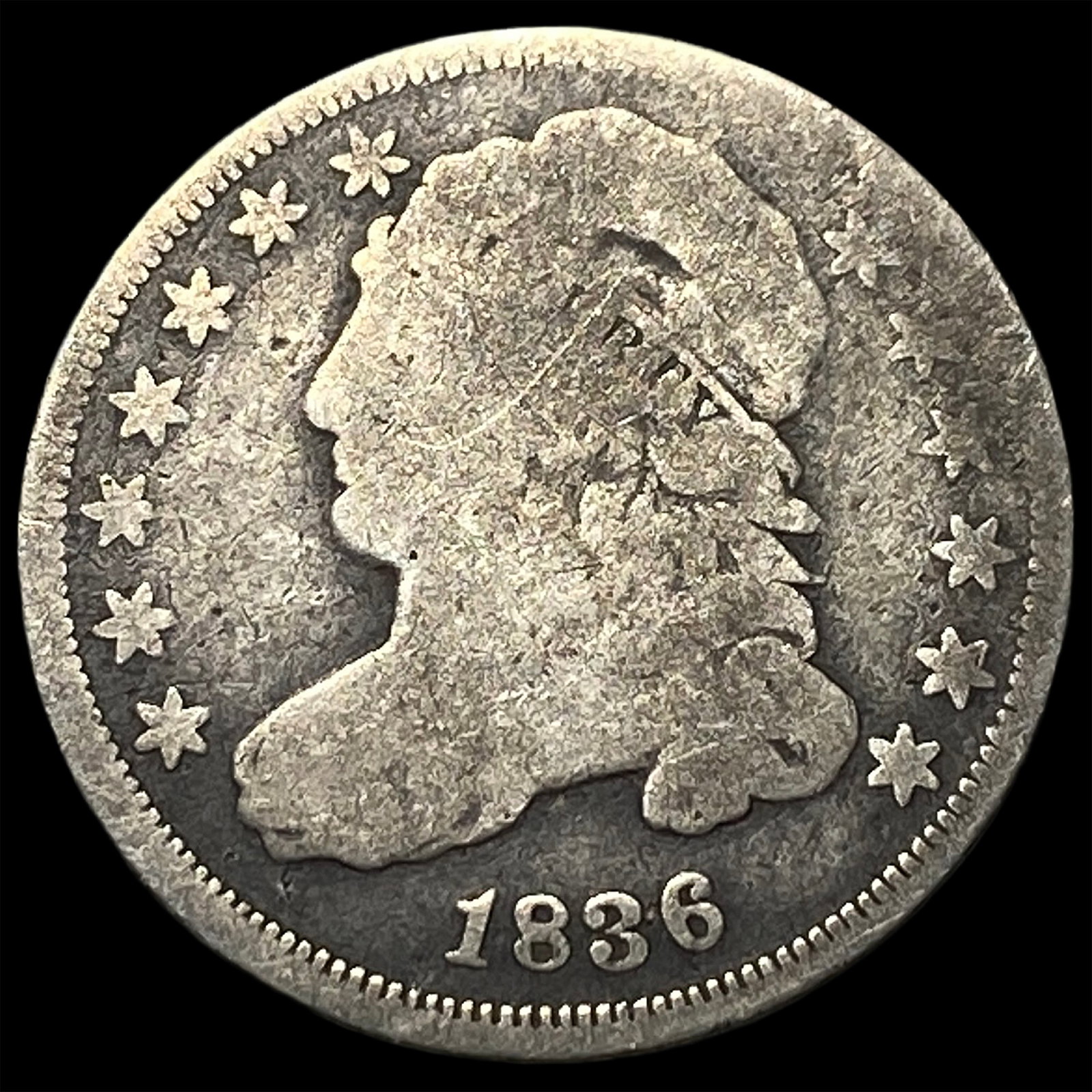 1836 Capped Bust Dime NICELY CIRCULATED (1 of 2)