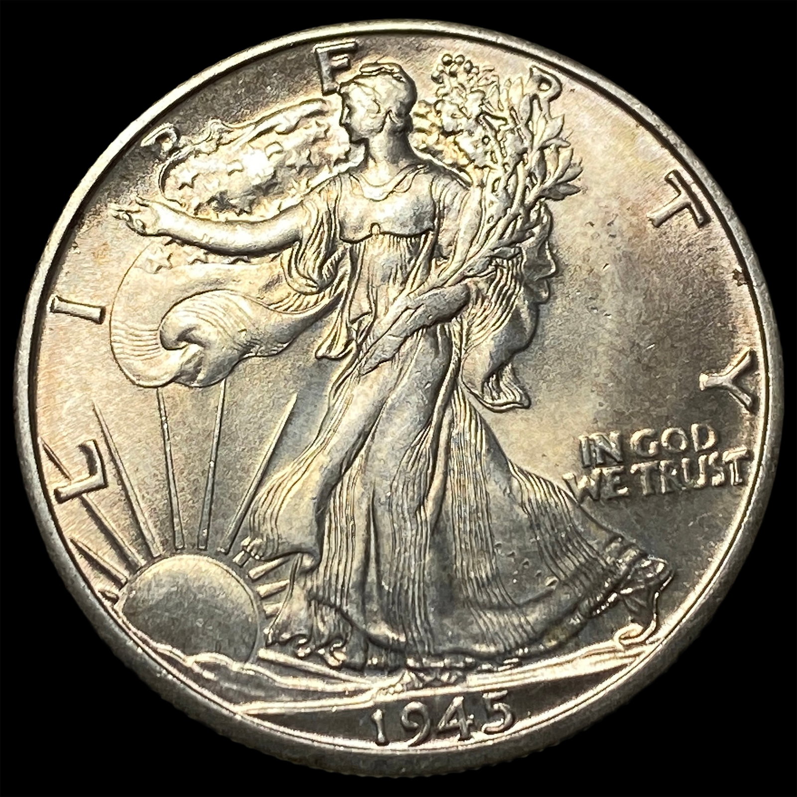 1945-S Silver Walking Liberty Half Dollar NEARLY UNCIRCULATED (1 of 2)
