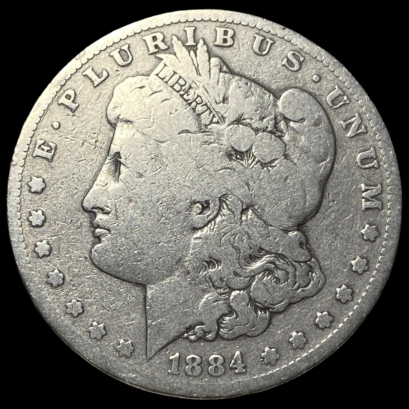 1884 Morgan Silver Dollar LIGHTLY CIRCULATED: 1884 Morgan Silver Dollar LIGHTLY CIRCULATED