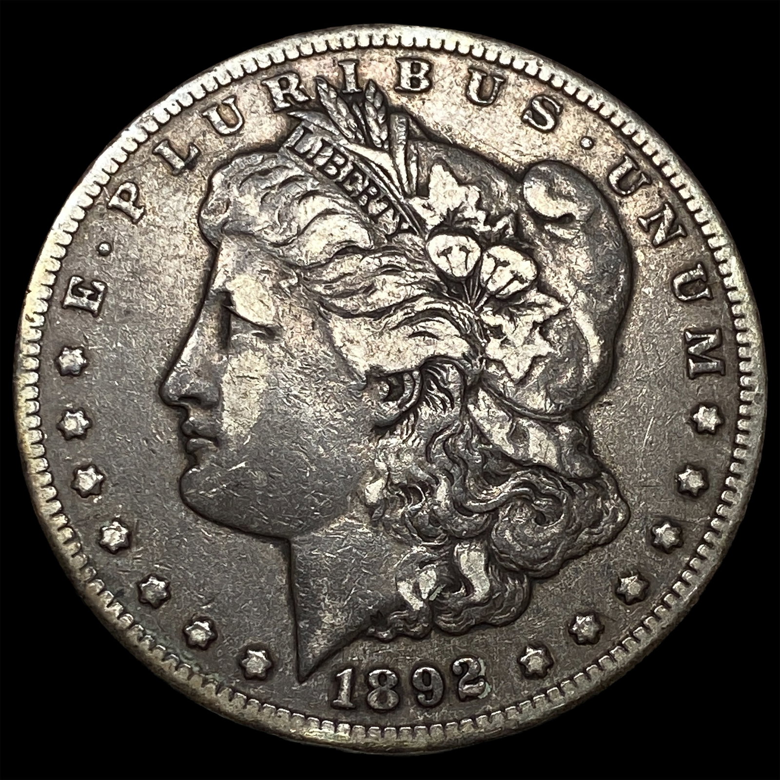 1892-CC Silver Morgan Dollar NEARLY UNCIRCULATED: 1892-CC Silver Morgan Dollar NEARLY UNCIRCULATED