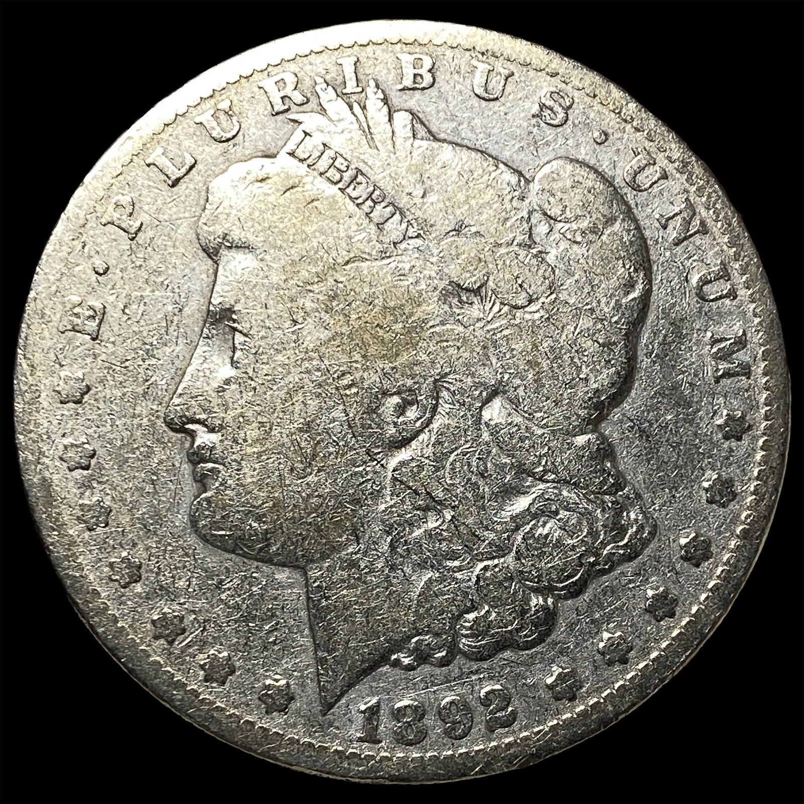 1892-S Silver Morgan Dollar NICELY CIRCULATED: 1892-S Silver Morgan Dollar NICELY CIRCULATED