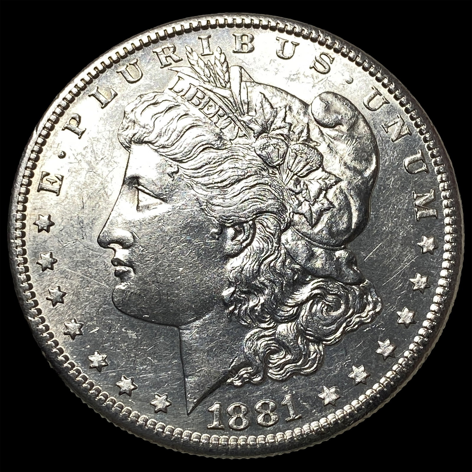 1881-S Silver Morgan Dollar CLOSELY UNCIRCULATED: 1881-S Silver Morgan Dollar CLOSELY UNCIRCULATED