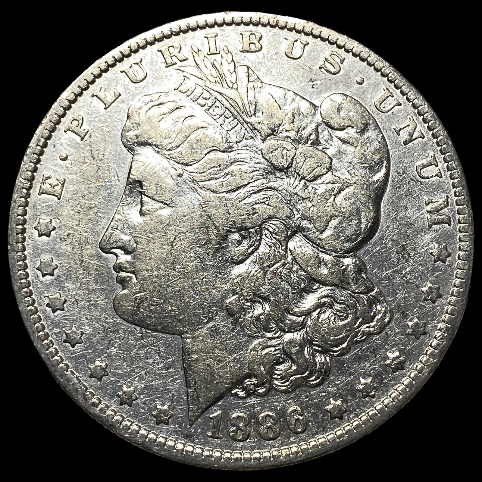 1886 Silver Morgan Dollar NEARLY UNCIRCULATED: 1886 Silver Morgan Dollar NEARLY UNCIRCULATED