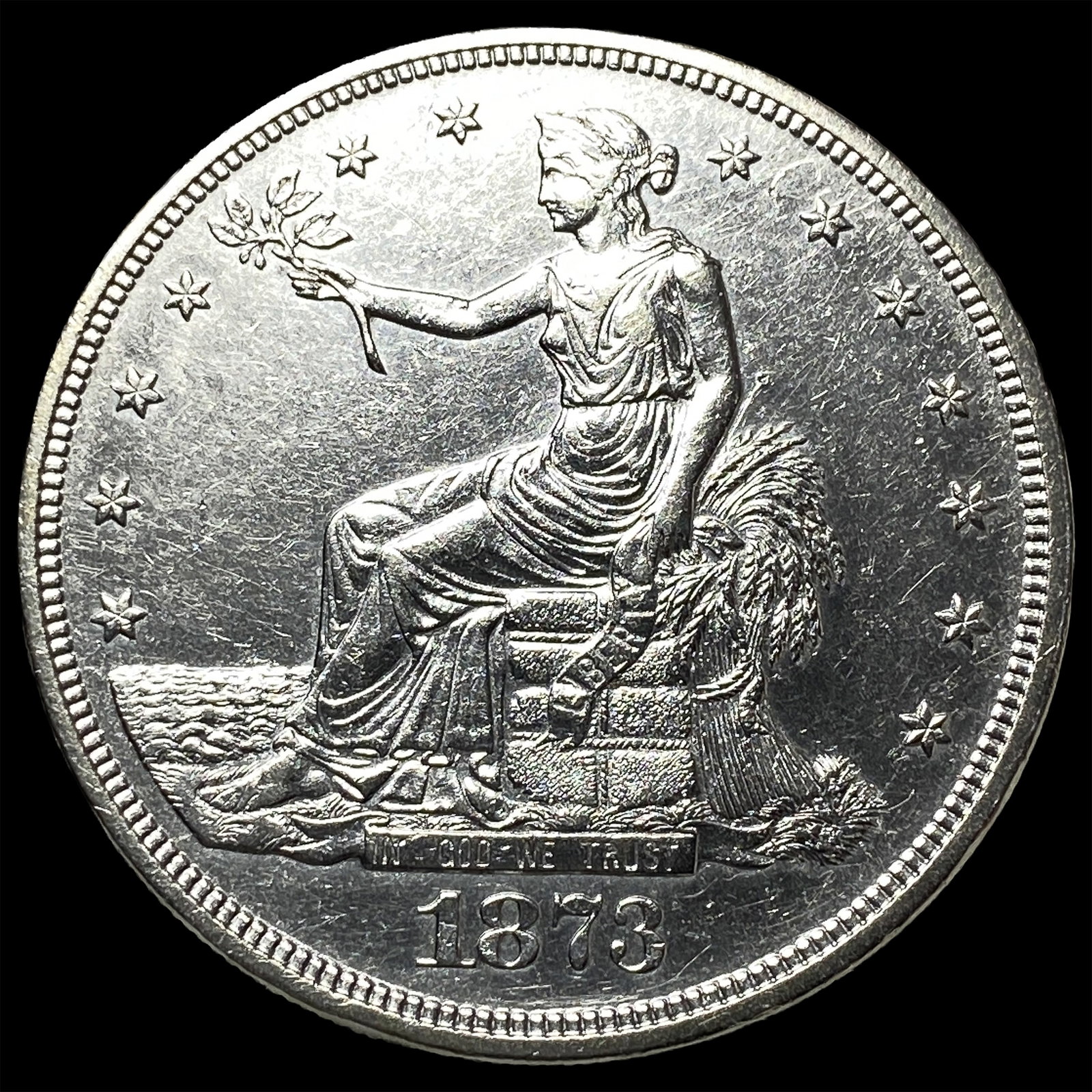1873 Silver Trade Dollar CHOICE AU: 1873 Silver Trade Dollar CHOICE AU