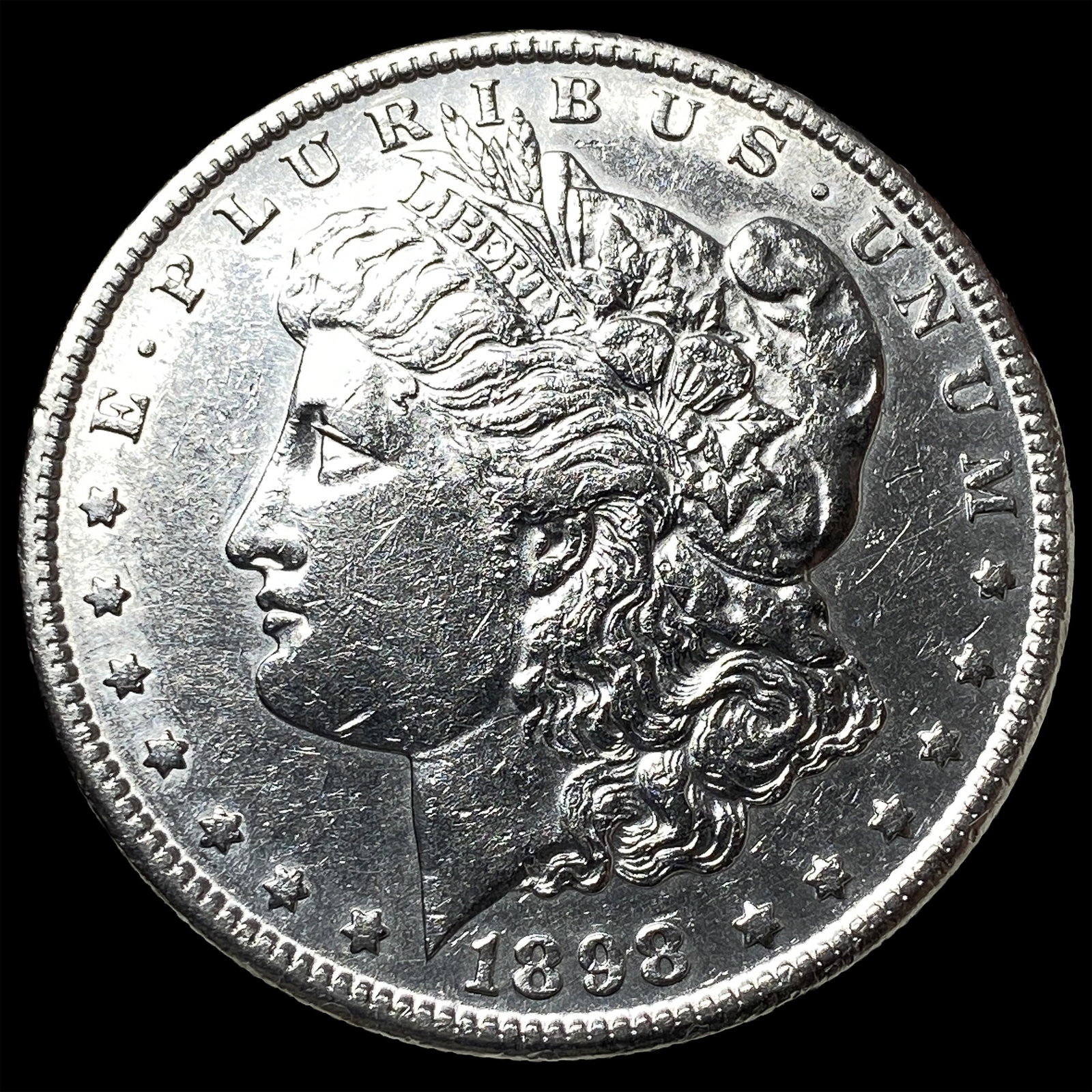 1898-S Silver Morgan Dollar CLOSELY UNCIRCULATED: 1898-S Silver Morgan Dollar CLOSELY UNCIRCULATED