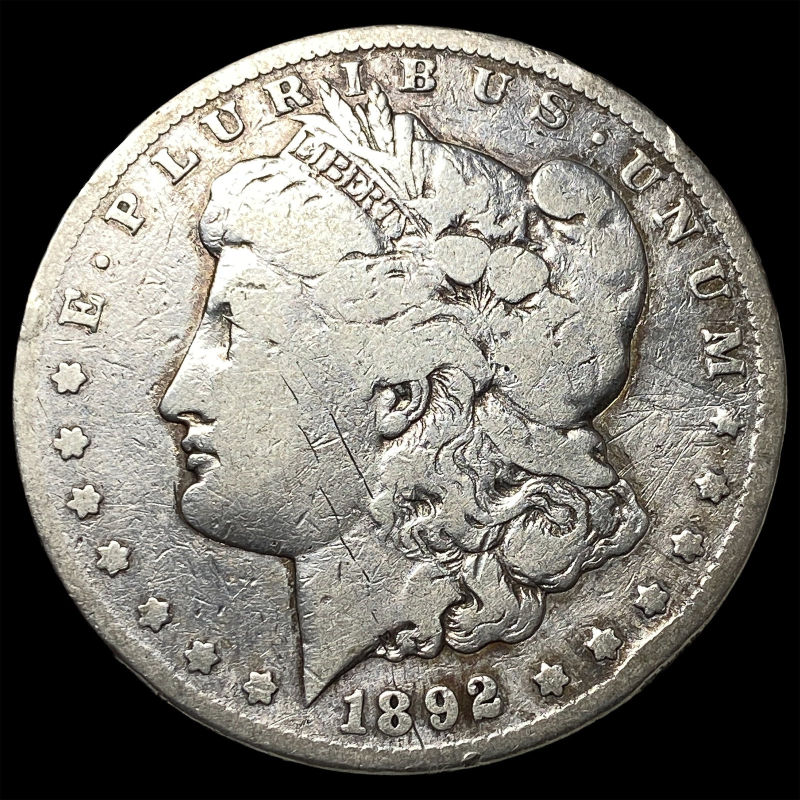 1892-CC Silver Morgan Dollar LIGHTLY CIRCULATED: 1892-CC Silver Morgan Dollar LIGHTLY CIRCULATED