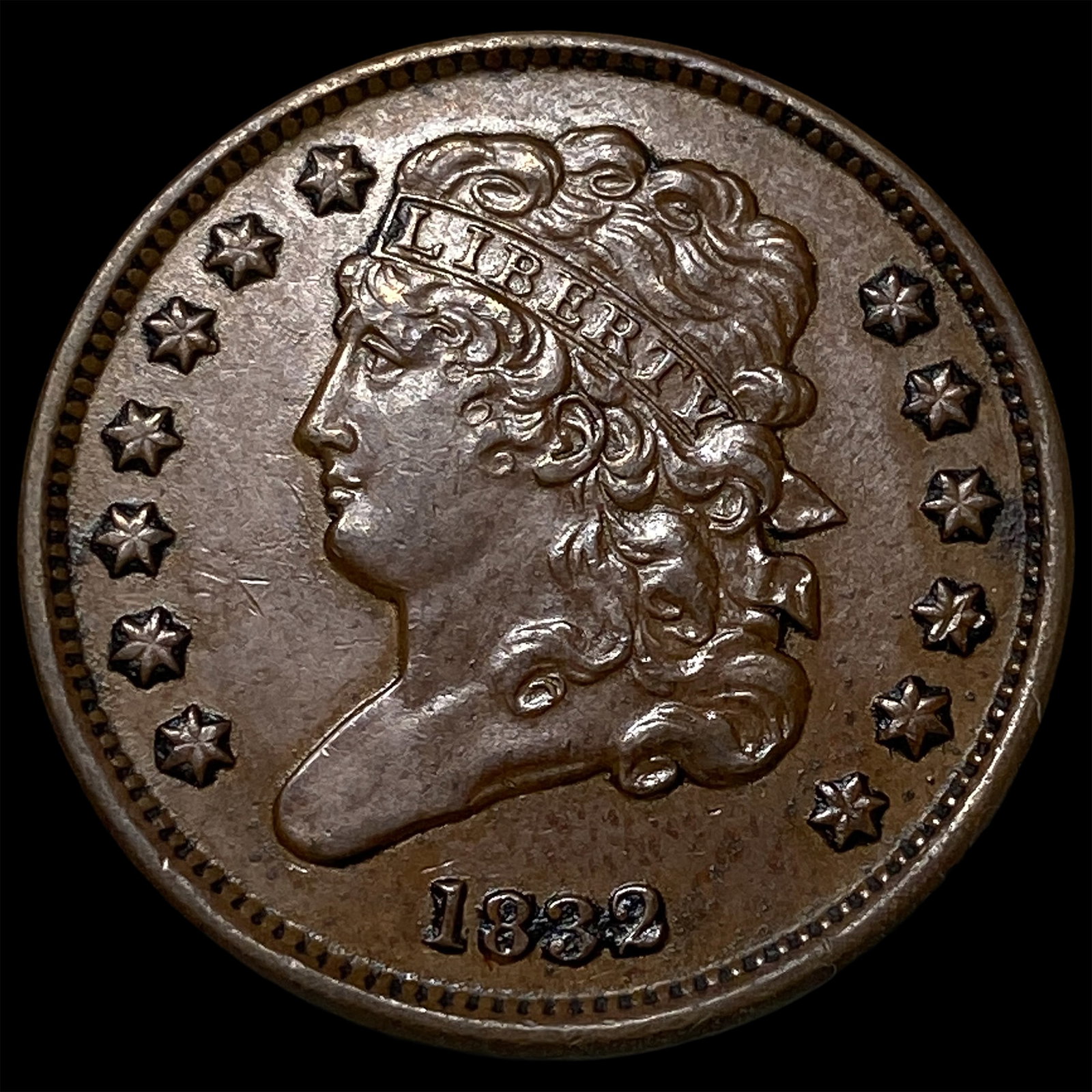 1832 Classic Head Half Cent CLOSELY UNCIRCULATED (1 of 2)