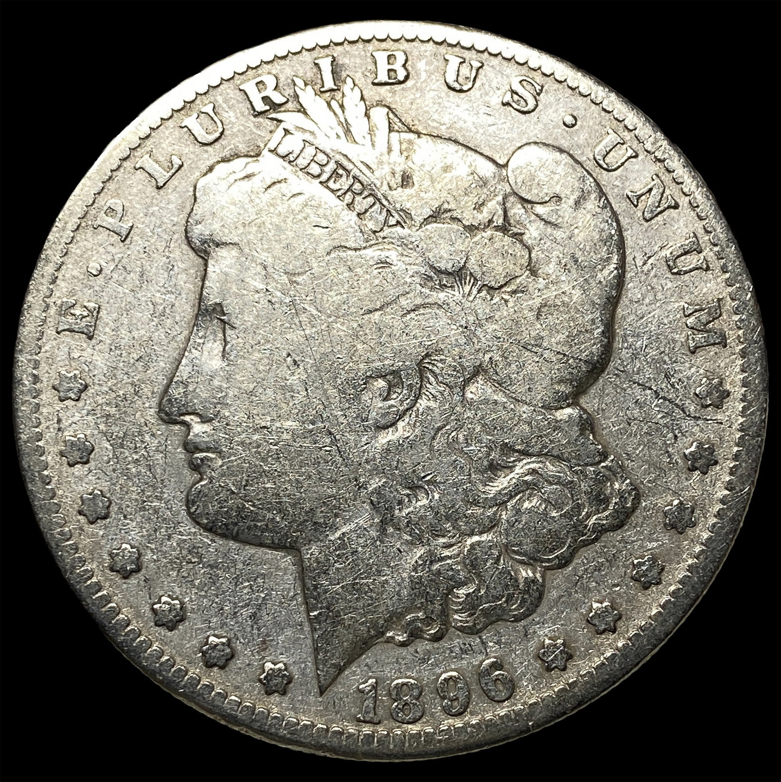 1896-S Silver Morgan Dollar ABOUT UNCIRCULATED: 1896-S Silver Morgan Dollar ABOUT UNCIRCULATED