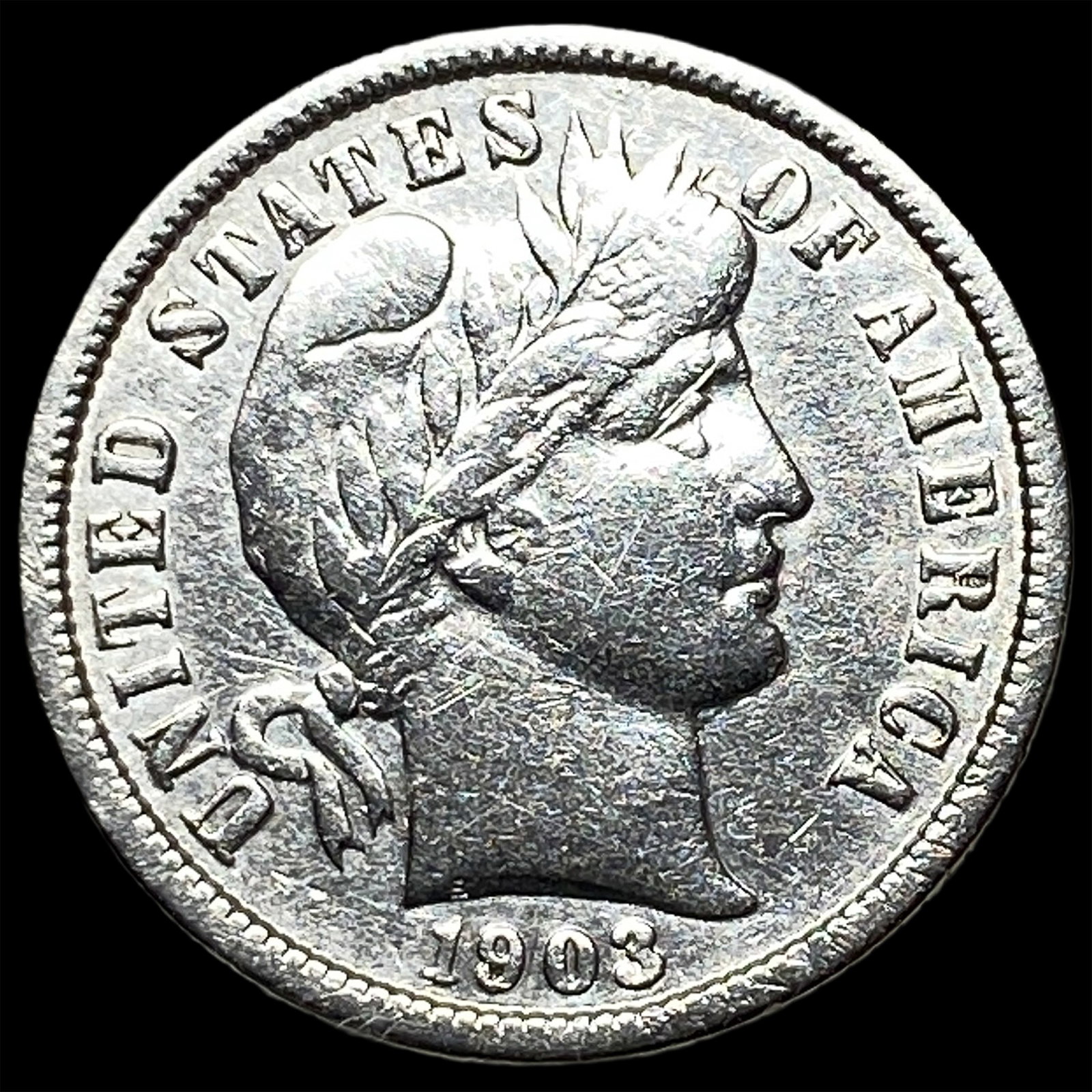 1903-O Silver Barber Dime CLOSELY UNCIRCULATED: 1903-O Silver Barber Dime CLOSELY UNCIRCULATED