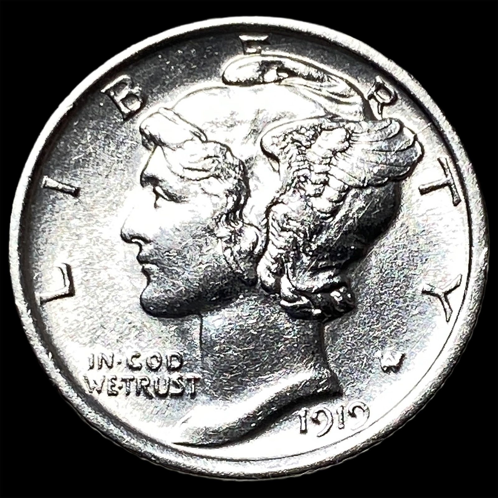 1919-S Silver Mercury Dime UNCIRCULATED: 1919-S Silver Mercury Dime UNCIRCULATED