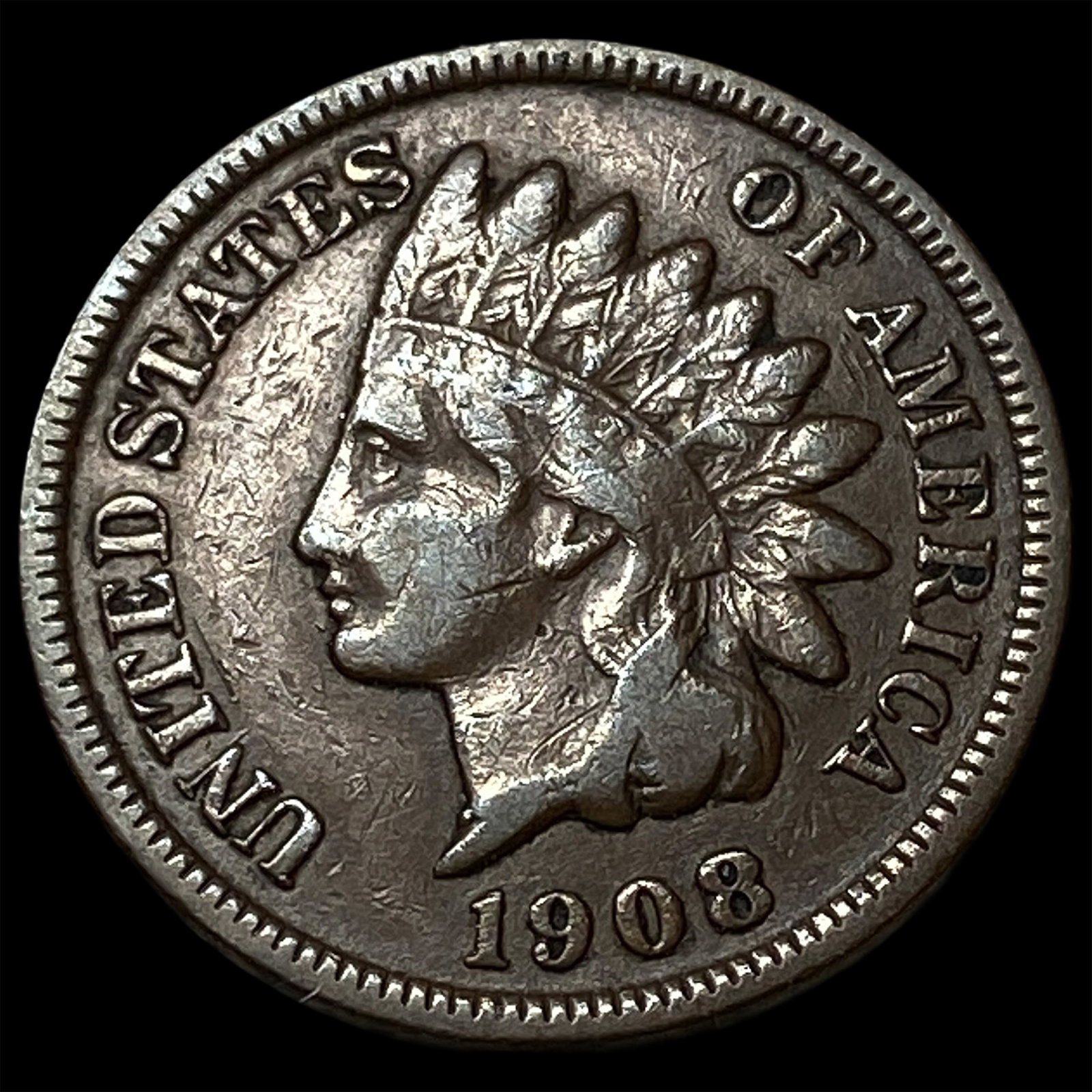 1908-S Indian Head Cent NEARLY UNCIRCULATED: 1908-S Indian Head Cent NEARLY UNCIRCULATED