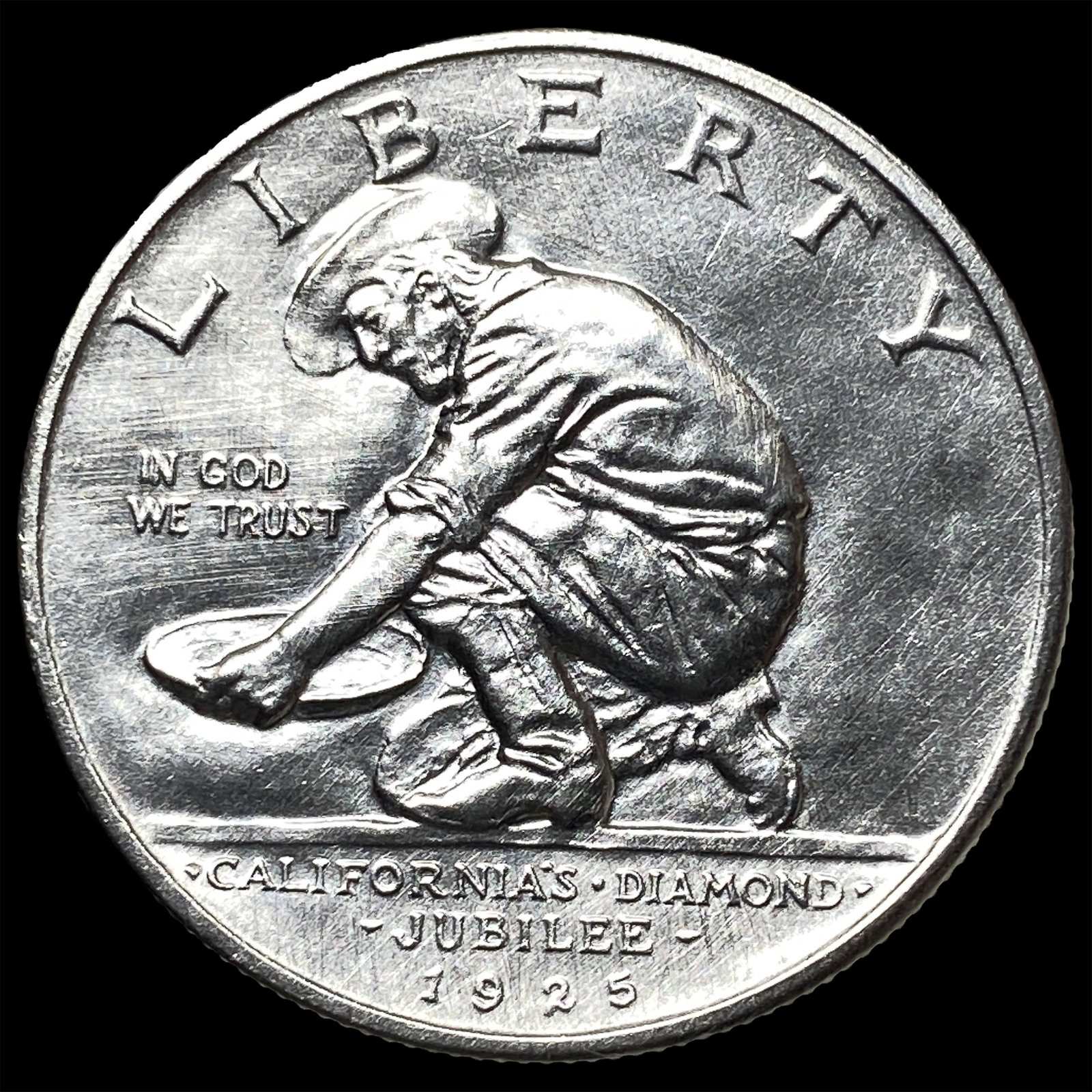 1925-S Silver California Diamond Jubilee Half Dollar UNCIRCULATED: 1925-S Silver California Diamond Jubilee Half Dollar UNCIRCULATED