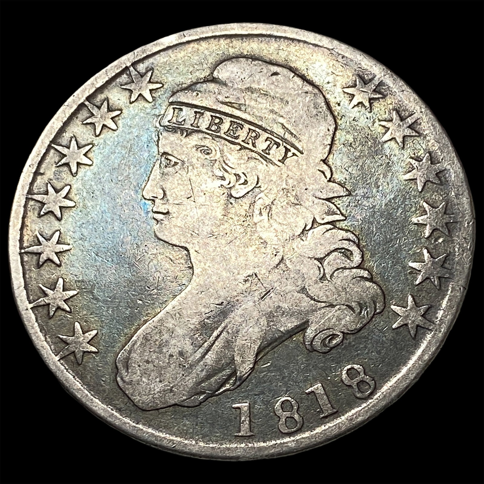 1818 Capped Bust Half Dollar LIGHTLY CIRCULATED: 1818 Capped Bust Half Dollar LIGHTLY CIRCULATED