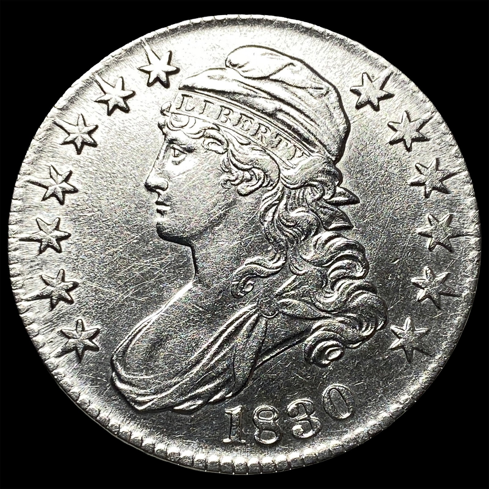 1830 Capped Bust Half Dollar CHOICE AU: 1830 Capped Bust Half Dollar CHOICE AU