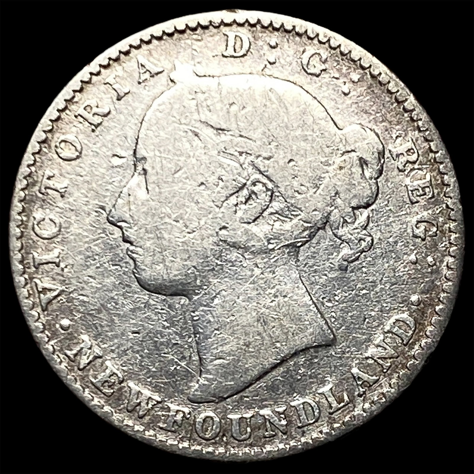 1888 Newfoundland Silver 10 Cents NEARLY UNCIRCULATED: 1888 Newfoundland Silver 10 Cents NEARLY UNCIRCULATED