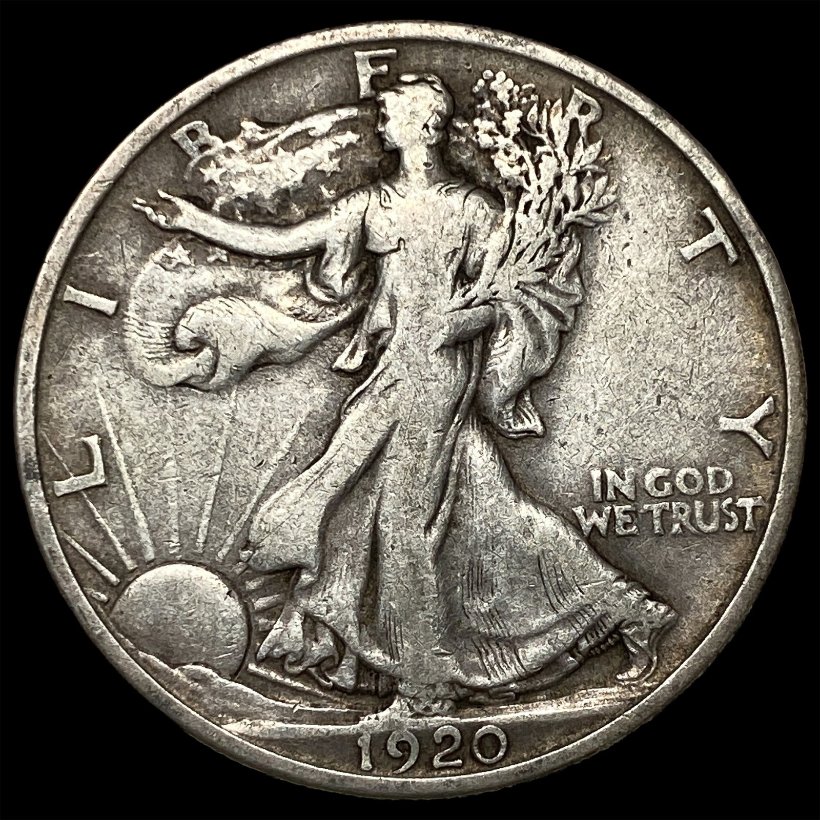 1920 Walking Liberty Half Dollar NEARLY UNCIRCULATED: 1920 Walking Liberty Half Dollar NEARLY UNCIRCULATED