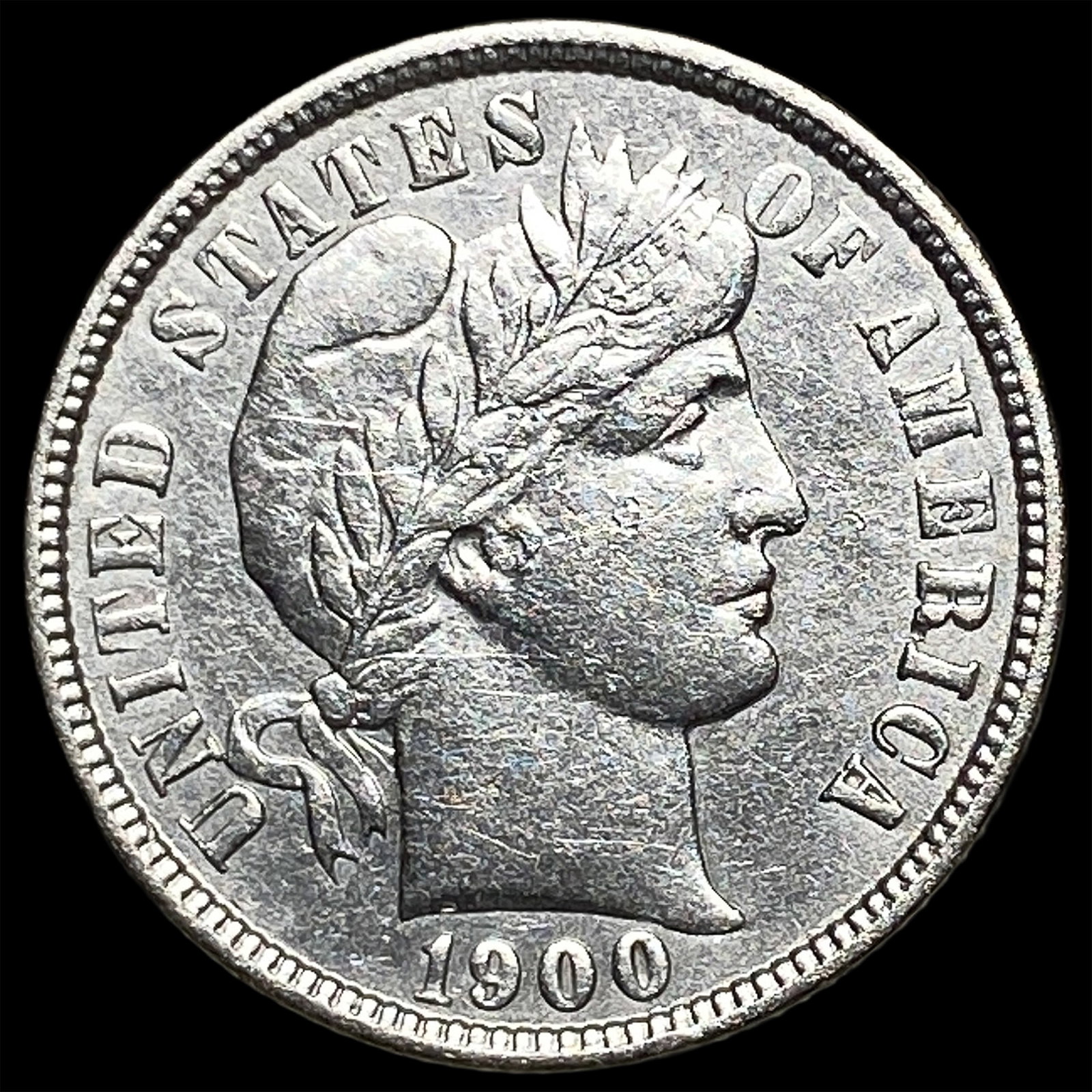 1900 Barber Dime CHOICE AU: 1900 Barber Dime CHOICE AU