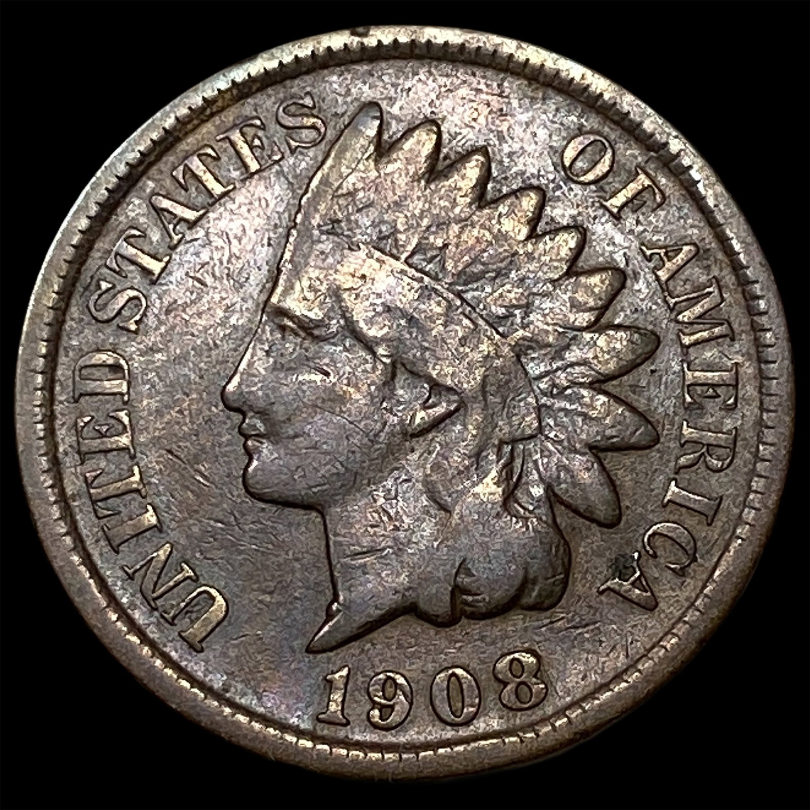 1908-S Indian Head Cent ABOUT UNCIRCULATED: 1908-S Indian Head Cent ABOUT UNCIRCULATED