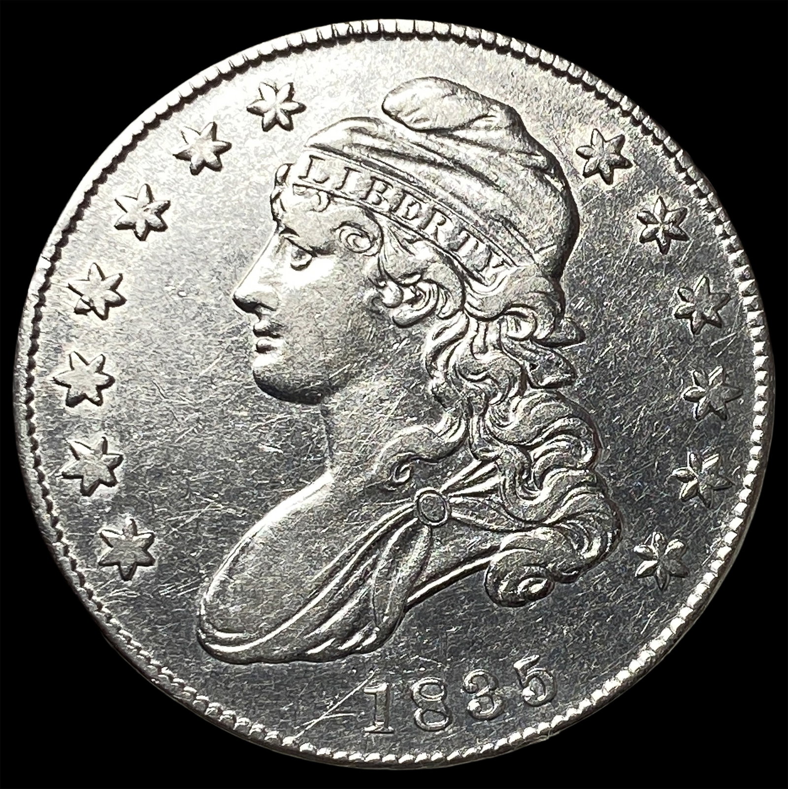 1835 Capped Bust Half Dollar GEM BU: 1835 Capped Bust Half Dollar GEM BU