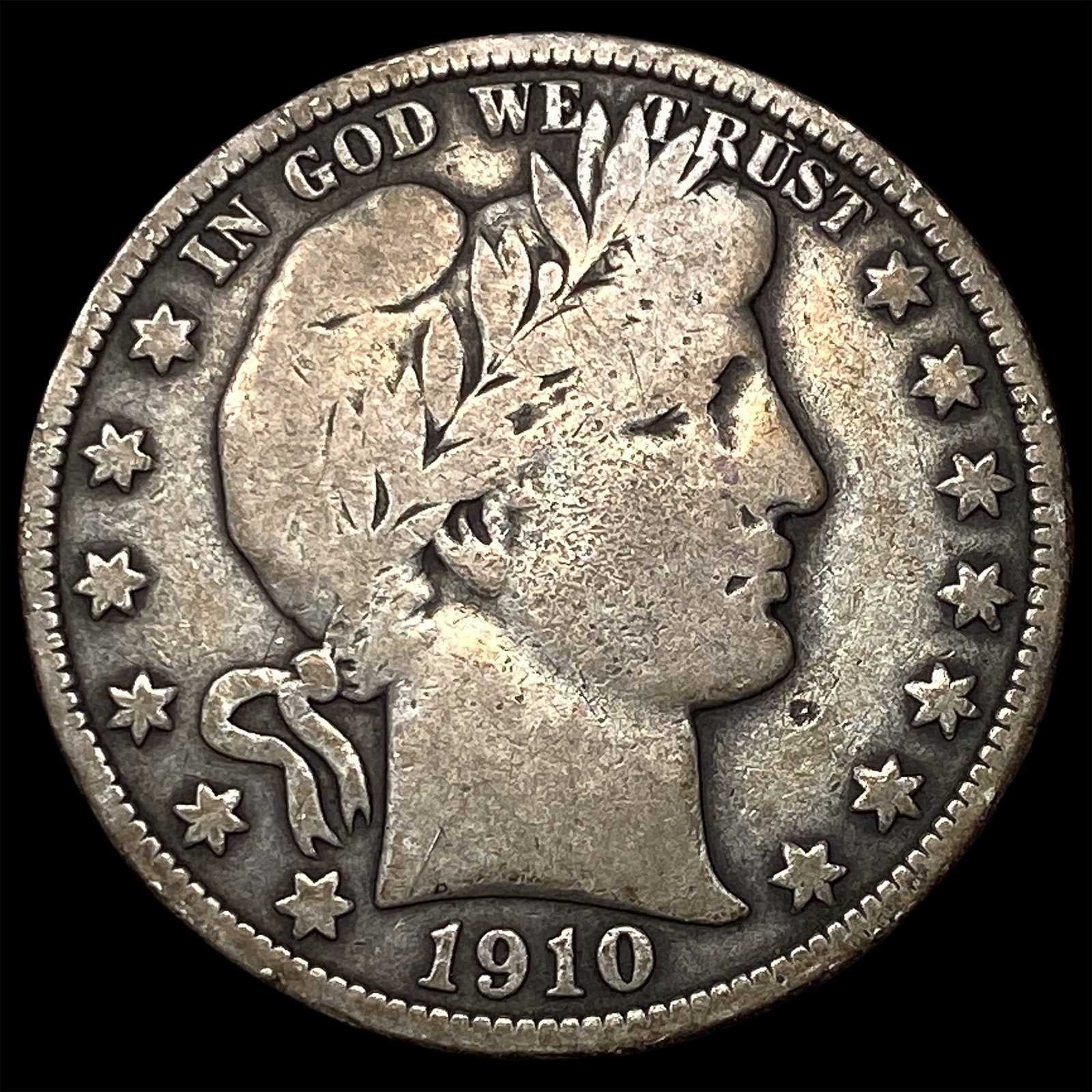1910 Barber Half Dollar LIGHTLY CIRCULATED: 1910 Barber Half Dollar LIGHTLY CIRCULATED