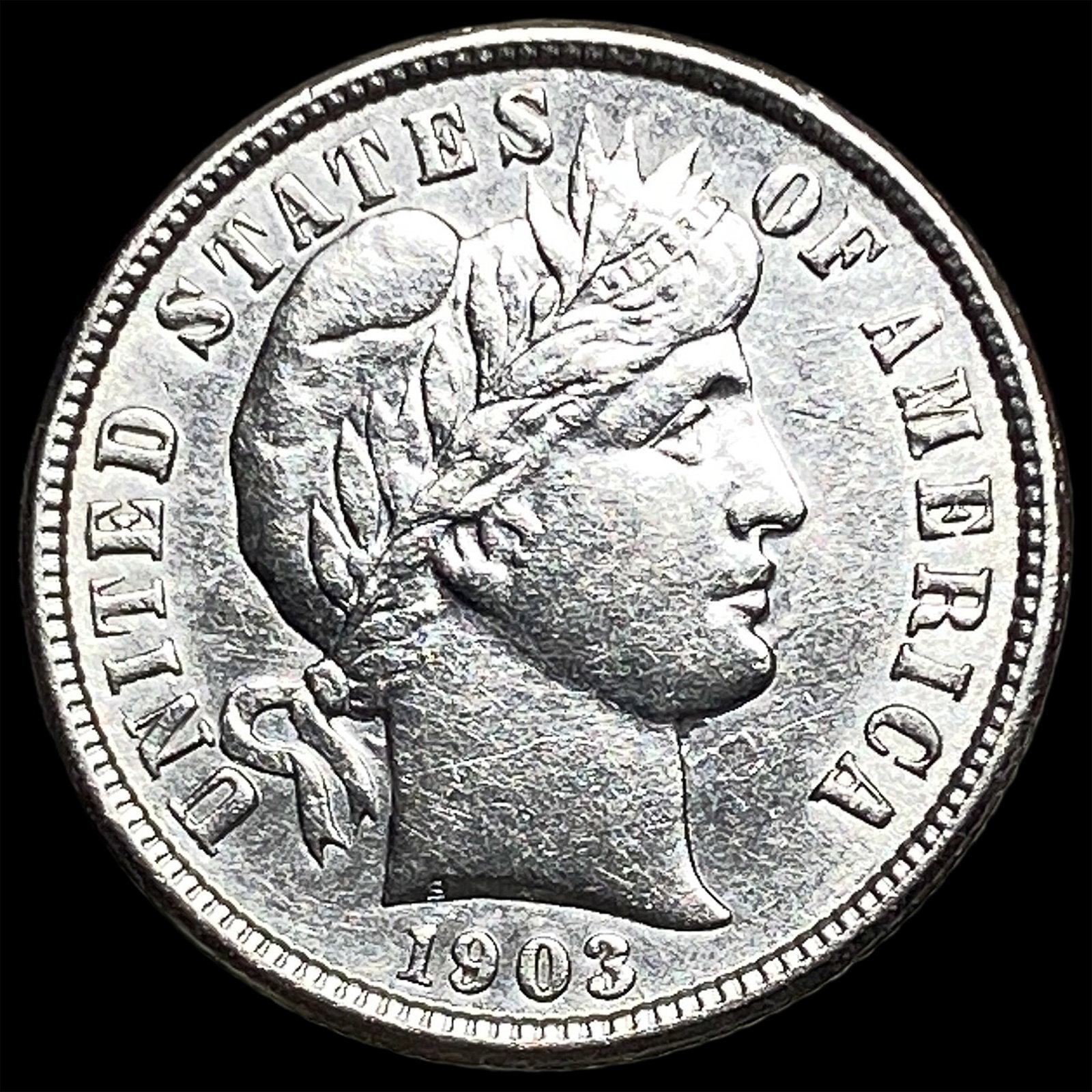 1903-O Silver Barber Dime CLOSELY UNCIRCULATED: 1903-O Silver Barber Dime CLOSELY UNCIRCULATED