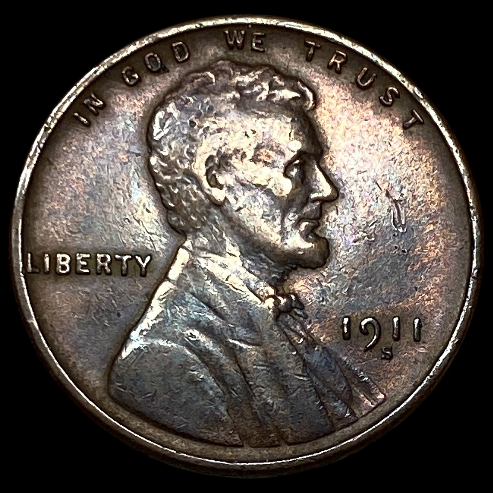 1911-S Lincoln Wheat Cent CLOSELY UNCIRCULATED: 1911-S Lincoln Wheat Cent CLOSELY UNCIRCULATED