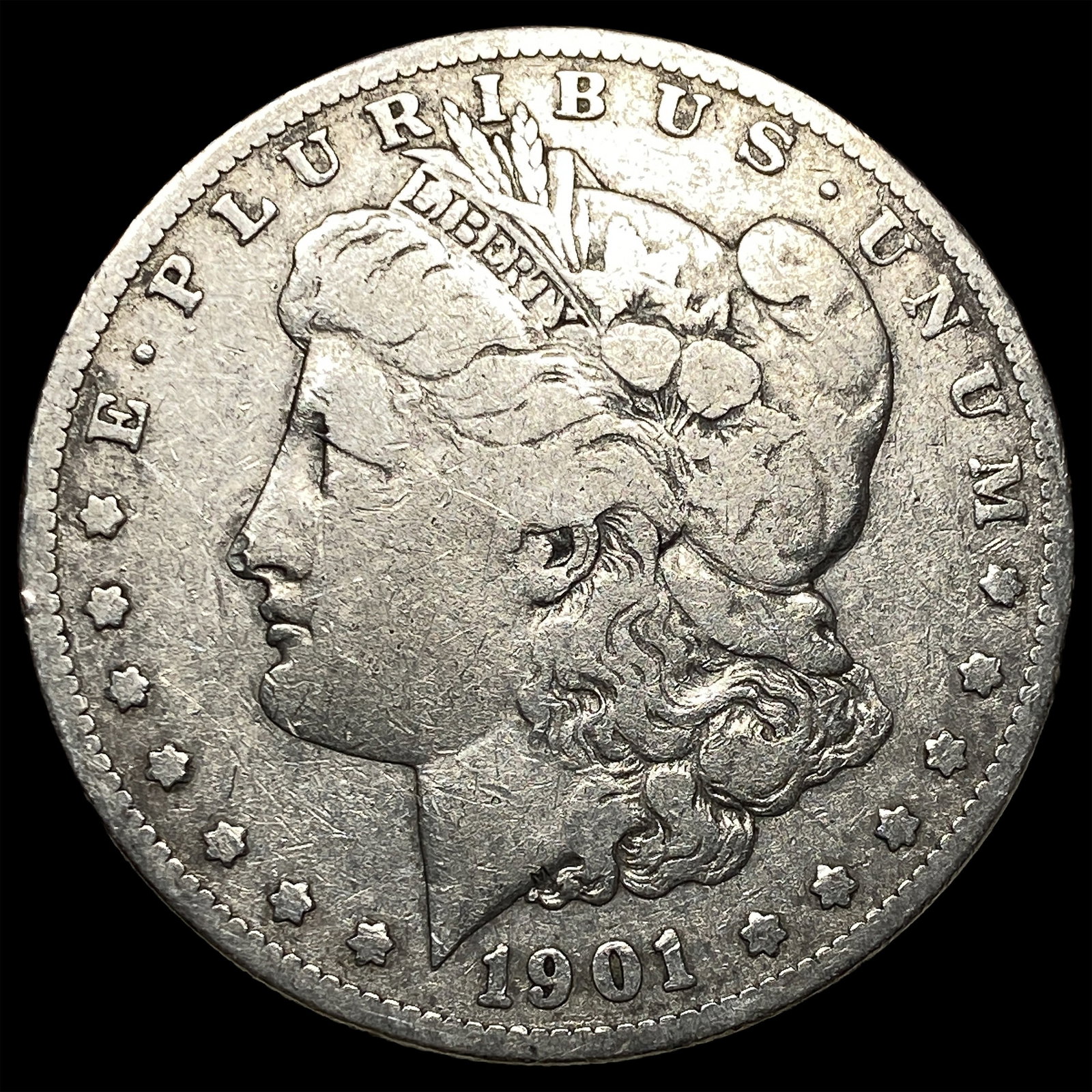 1901-S Silver Morgan Dollar ABOUT UNCIRCULATED (1 of 2)