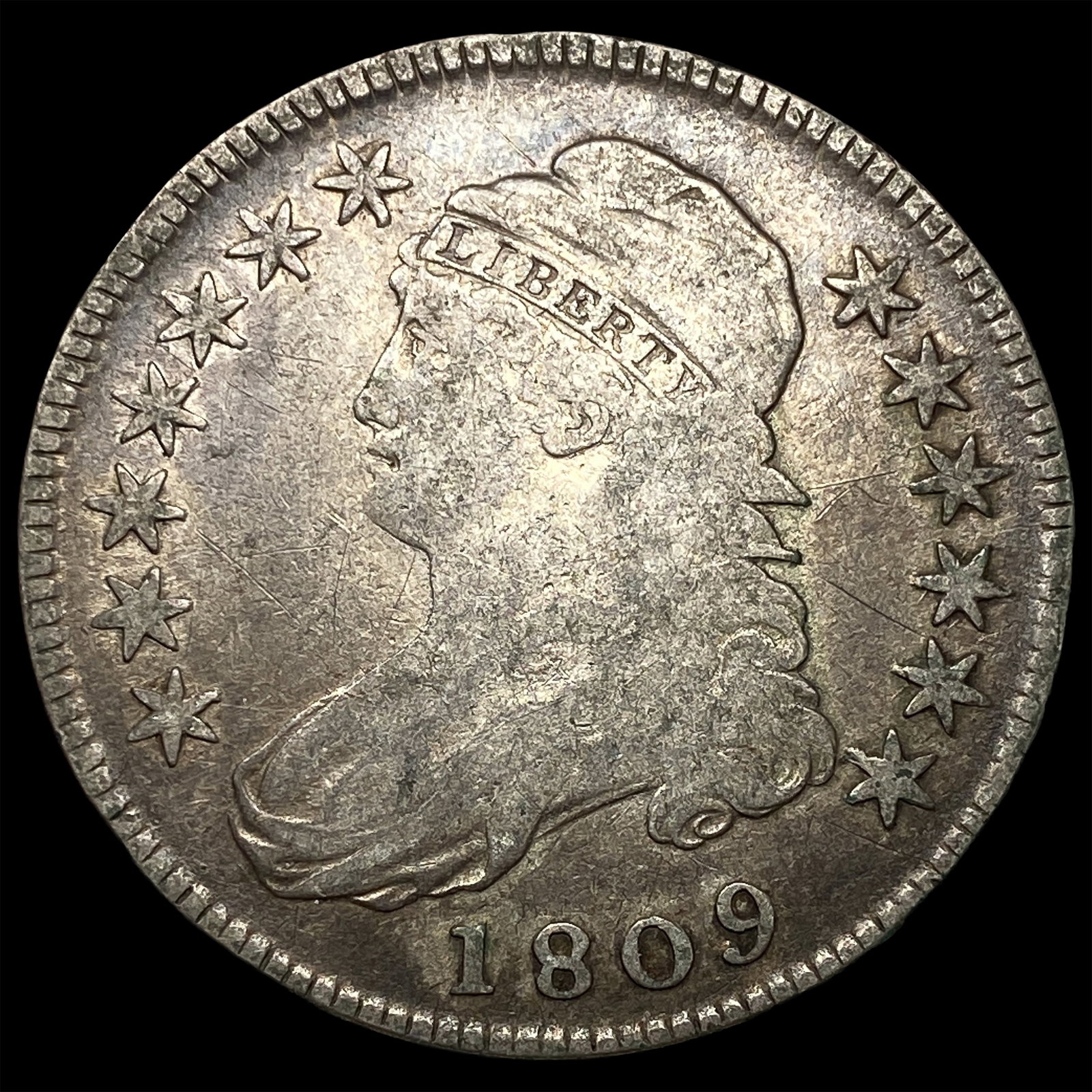 1809 Capped Bust Half Dollar ABOUT UNCIRCULATED (1 of 2)