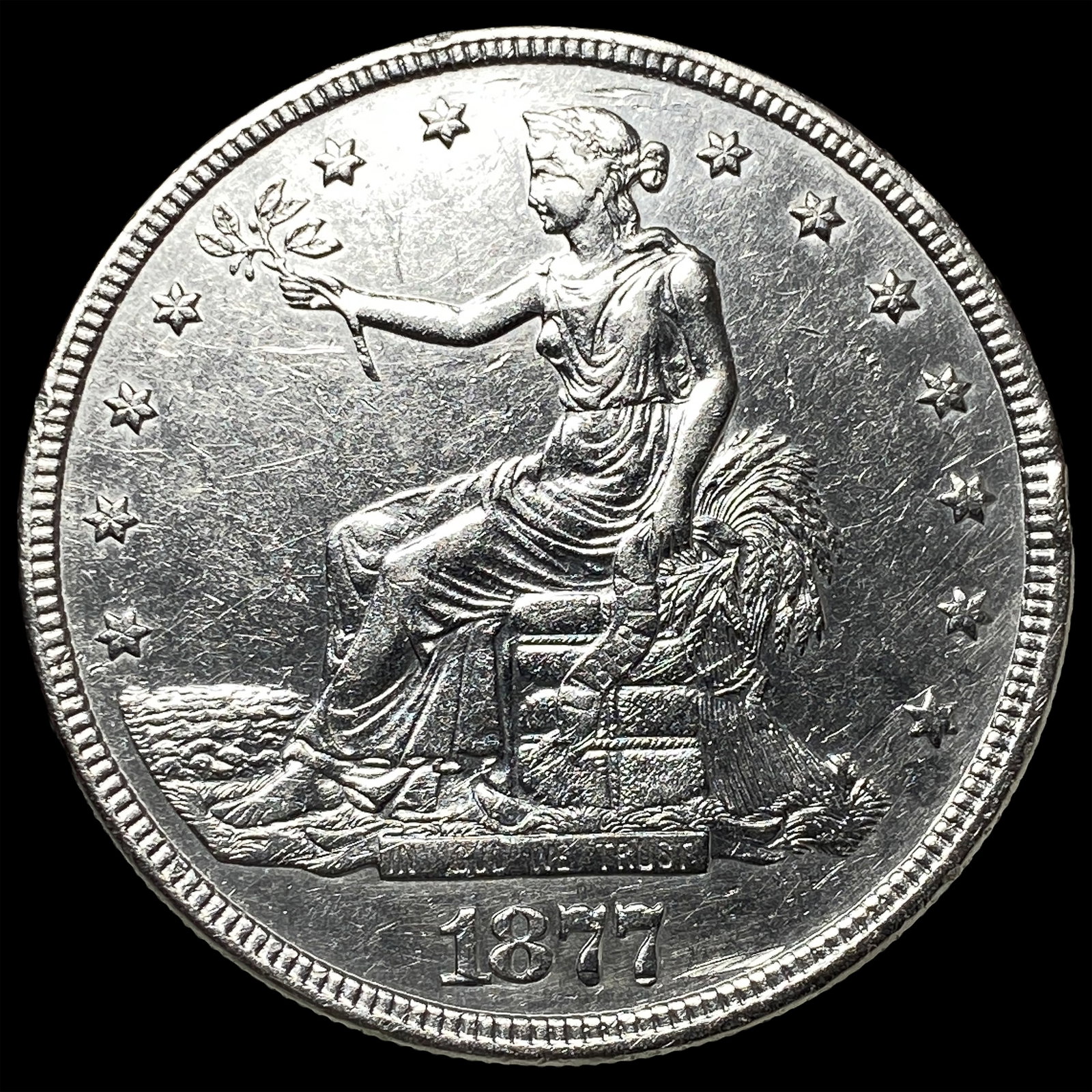 1877 Silver Trade Dollar CLOSELY UNCIRCULATED (1 of 2)