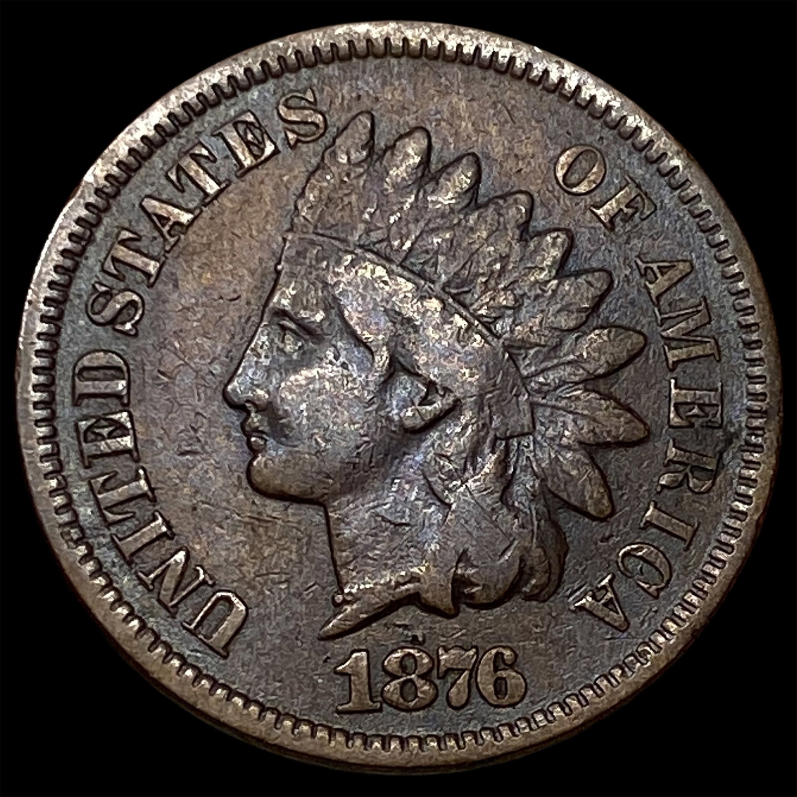 1876 Indian Head Cent NEARLY UNCIRCULATED: 1876 Indian Head Cent NEARLY UNCIRCULATED