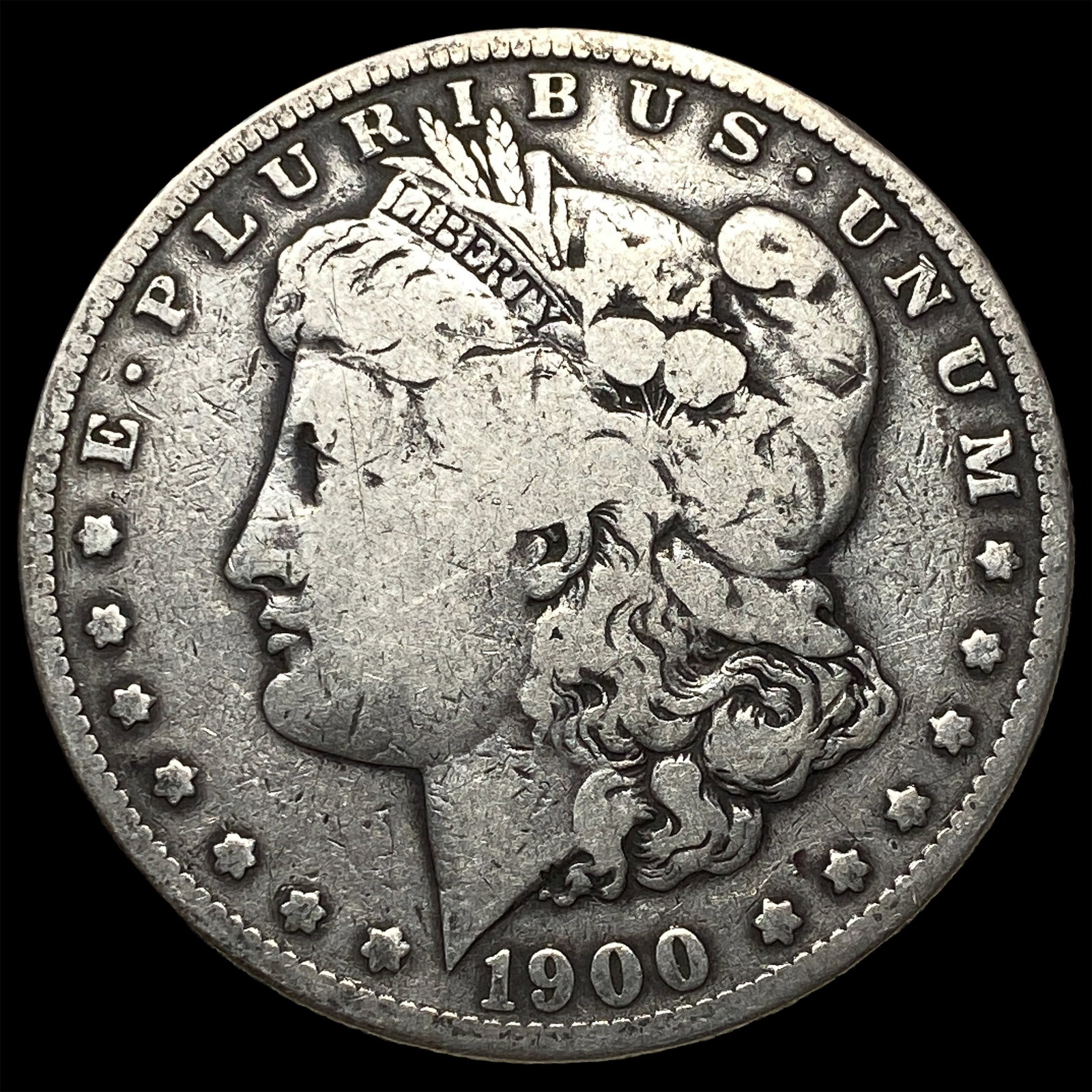1900-S Silver Morgan Dollar ABOUT UNCIRCULATED: 1900-S Silver Morgan Dollar ABOUT UNCIRCULATED