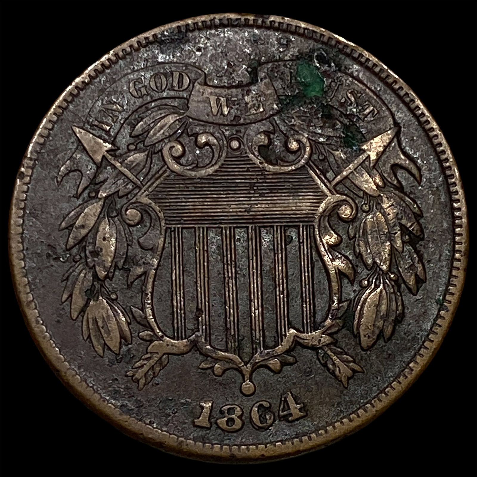 1864 Two-Cent Piece NEARLY UNCIRCULATED: 1864 Two-Cent Piece NEARLY UNCIRCULATED