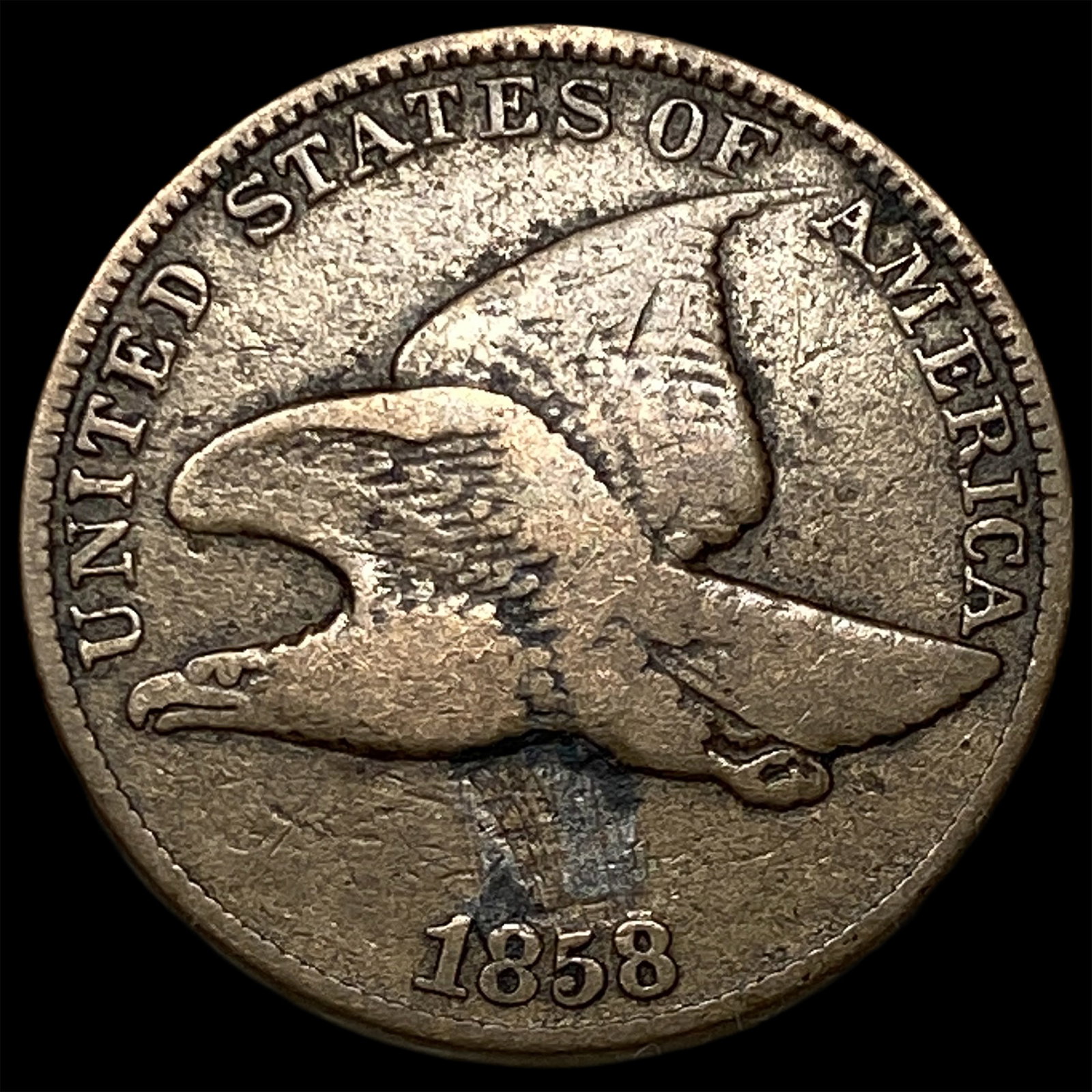 1858 Flying Eagle Cent ABOUT UNCIRCULATED: 1858 Flying Eagle Cent ABOUT UNCIRCULATED