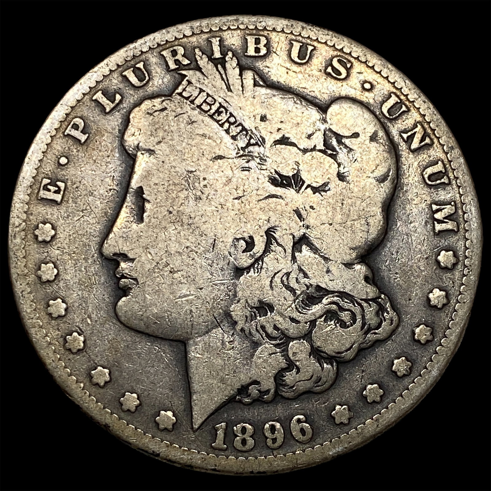 1896-S Silver Morgan Dollar ABOUT UNCIRCULATED: 1896-S Silver Morgan Dollar ABOUT UNCIRCULATED