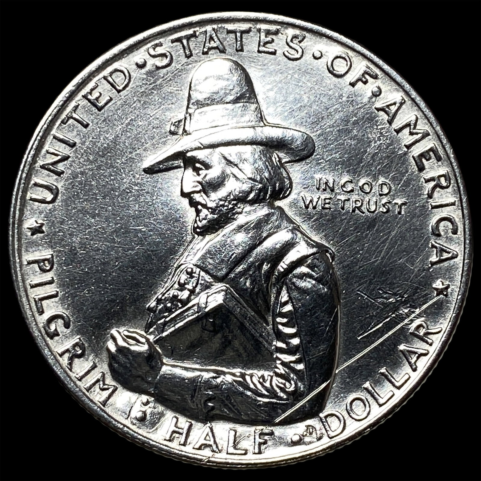 1920 Silver Pilgrim Tercentenary Half Dollar UNCIRCULATED (1 of 2)