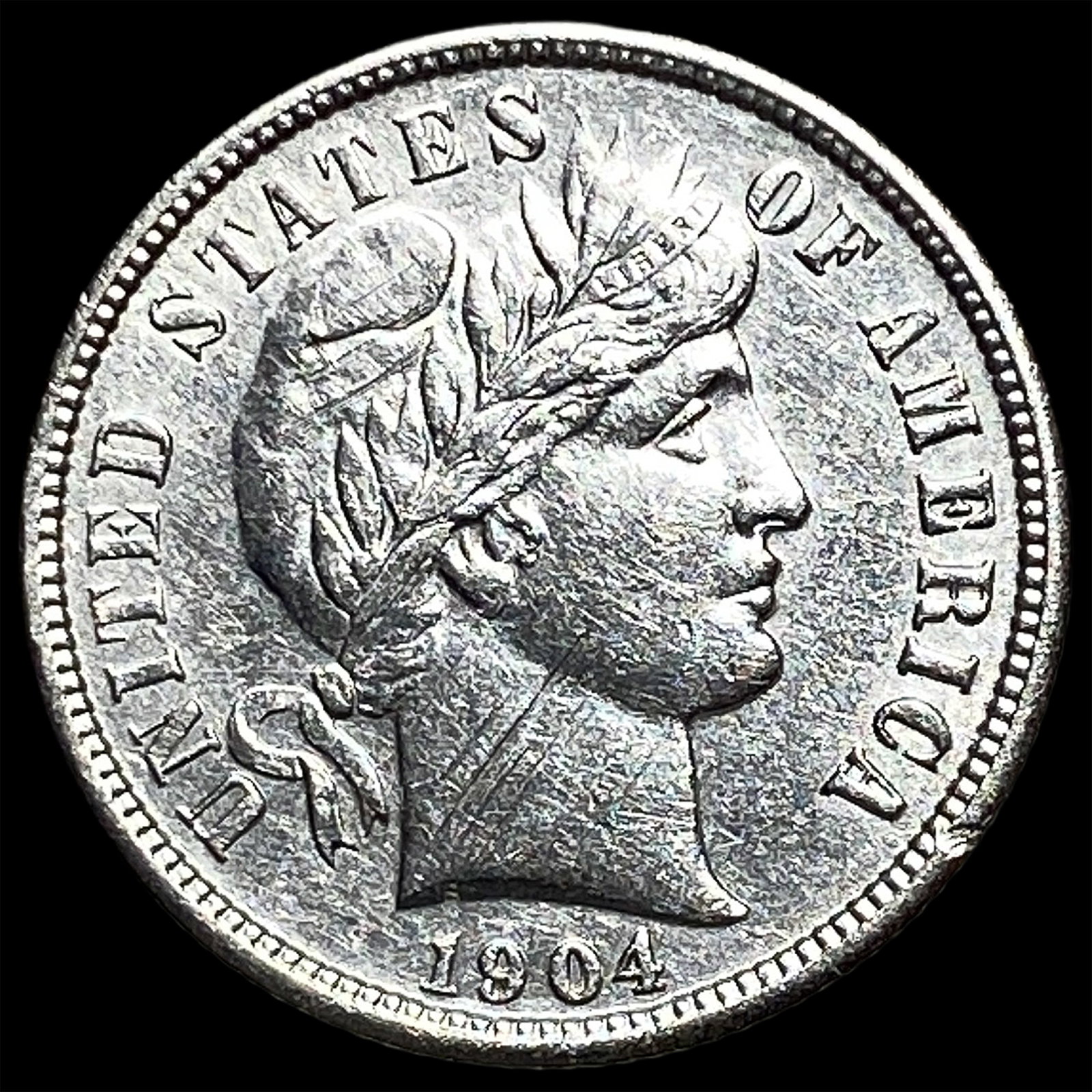 1904 Silver Barber Dime CHOICE AU: 1904 Silver Barber Dime CHOICE AU