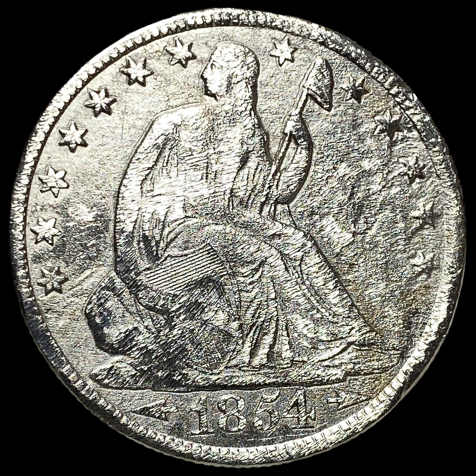 1854-O Silver Half Dollar HIGH GRADE: 1854-O Silver Half Dollar HIGH GRADE