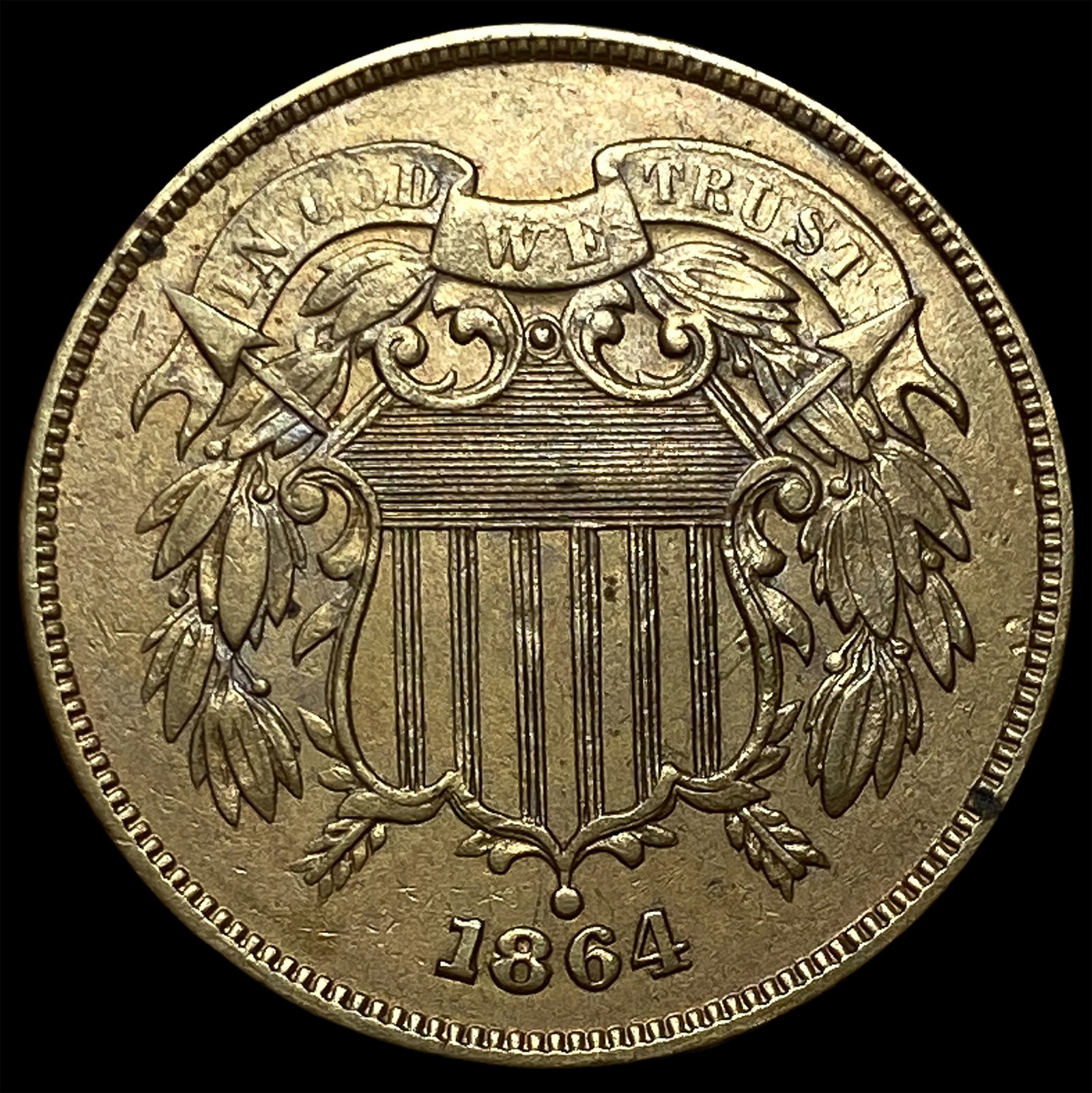 1864 Bronze Two-Cent Piece UNCIRCULATED (1 of 2)