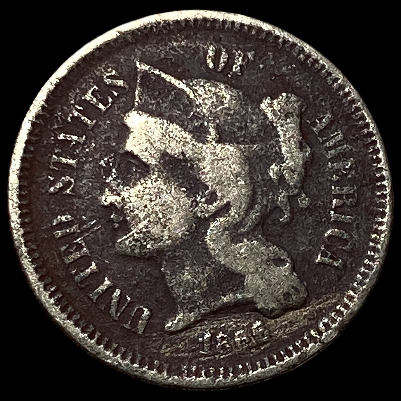 1855 Nickel Three-Cent Piece LIGHTLY CIRCULATED (1 of 2)
