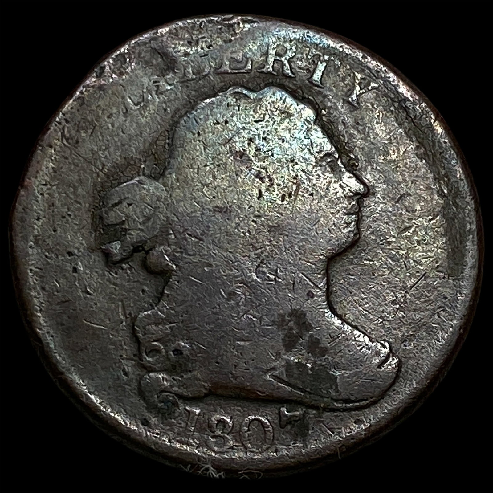 1807 Copper Half Cent HIGH GRADE (1 of 2)