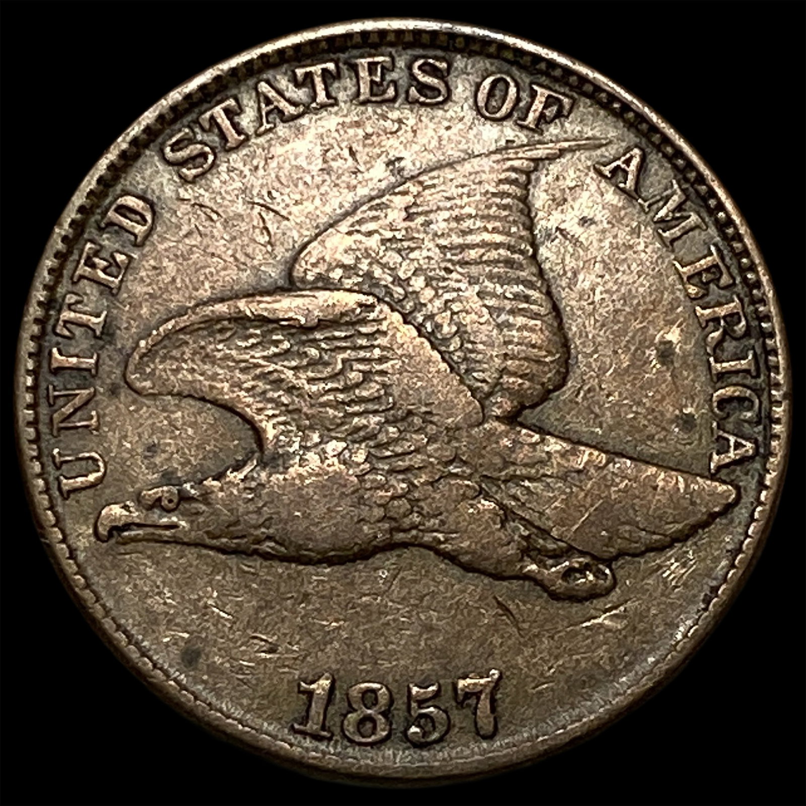 1857 Flying Eagle Cent NEARLY UNCIRCULATED: 1857 Flying Eagle Cent NEARLY UNCIRCULATED